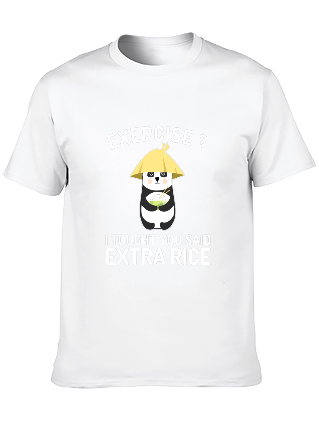 Black Exercise? Extra Rice Panda T-Shirt view 10