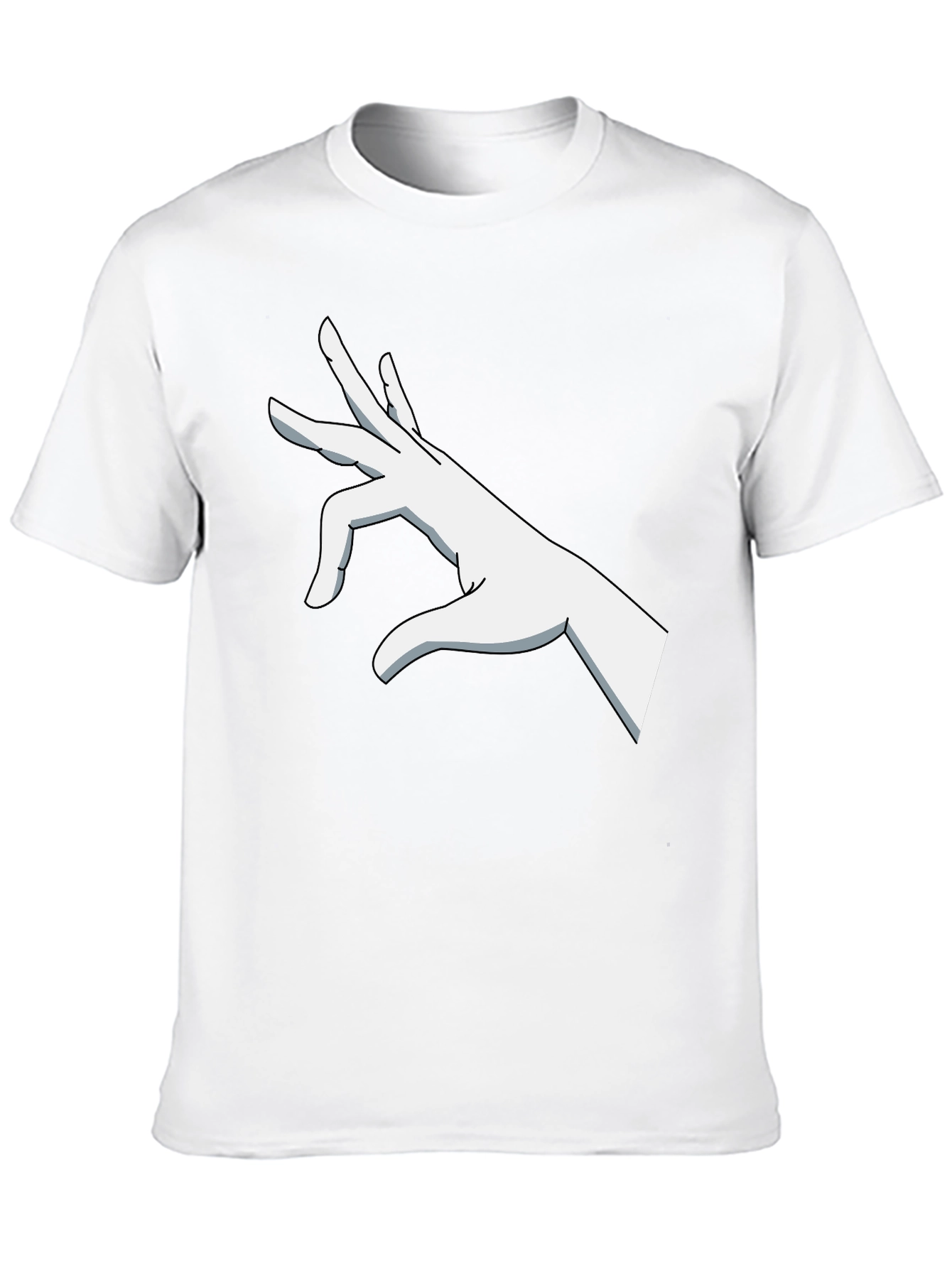 Black Graphic Hand Gesture Black T-Shirt view 10