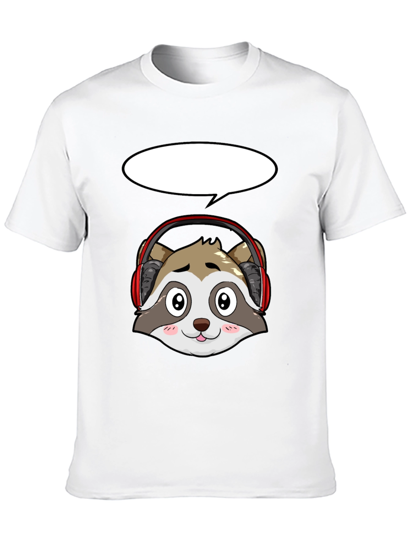 Black Raccoon Headphone Graphic Tee - Black view 10