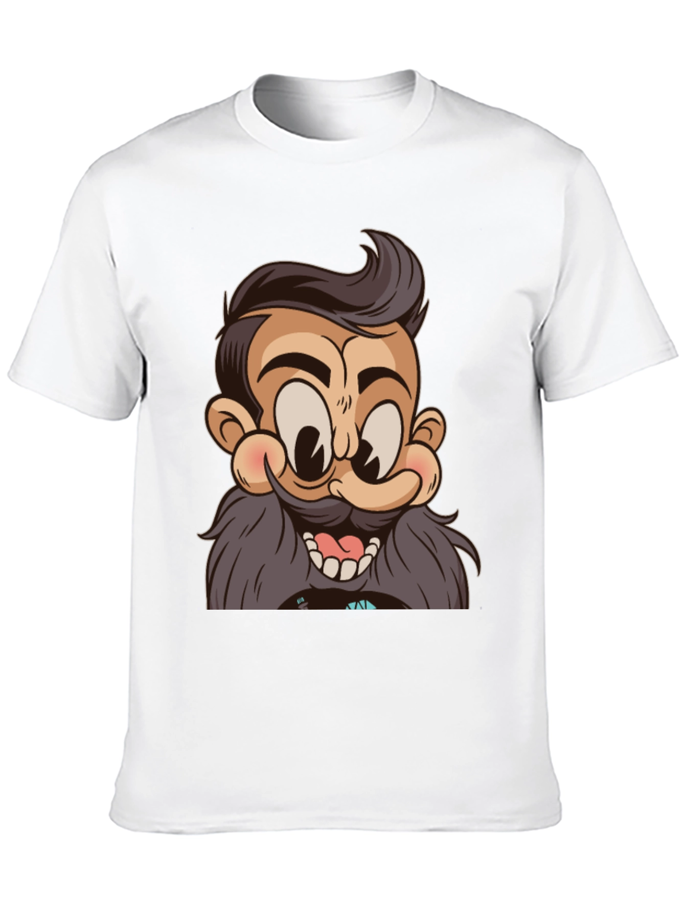Black Cartoon Character Graphic Print Black T-Shirt view 10