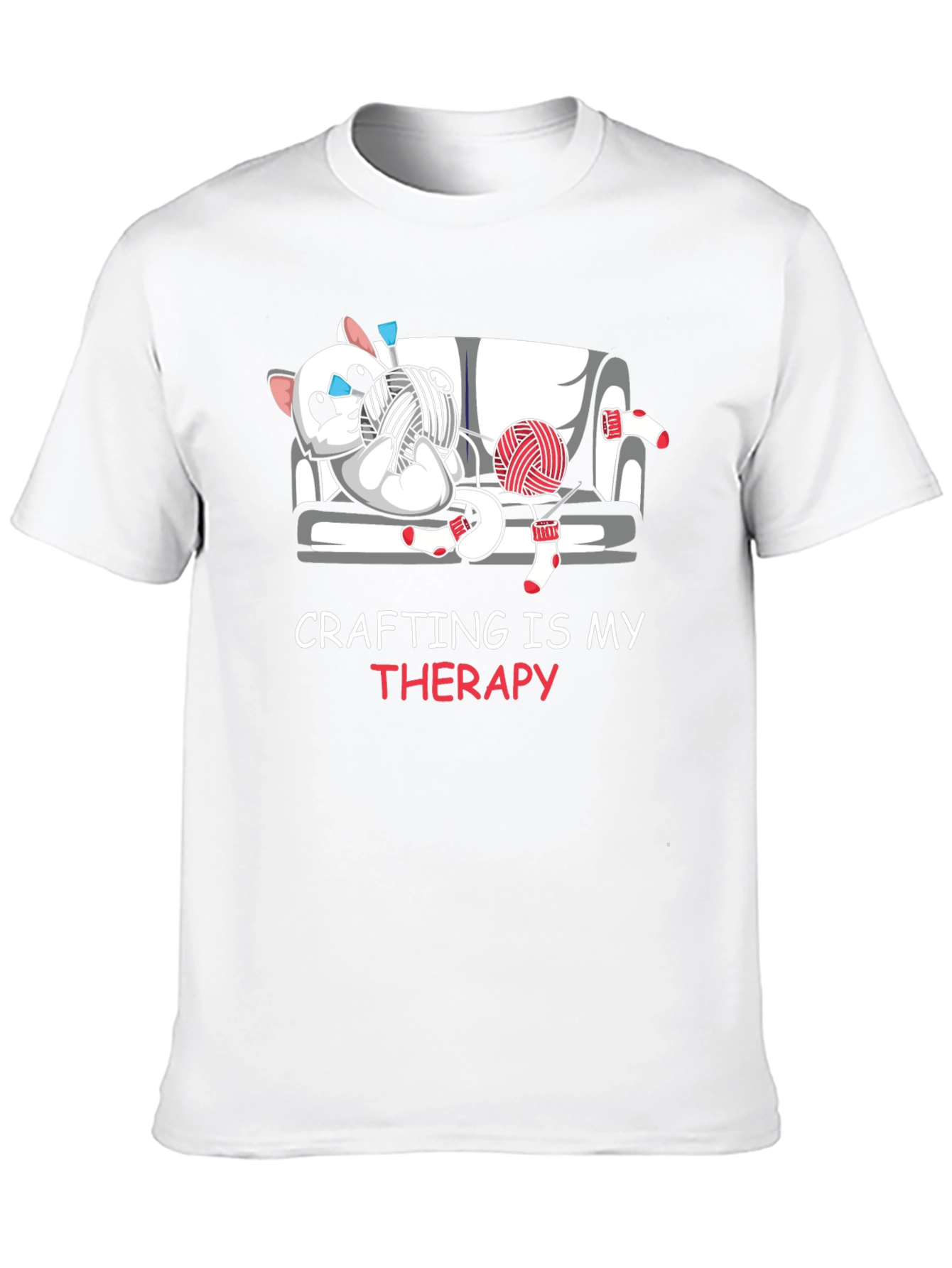 Black Crafting Is My Therapy Graphic T-Shirt view 10