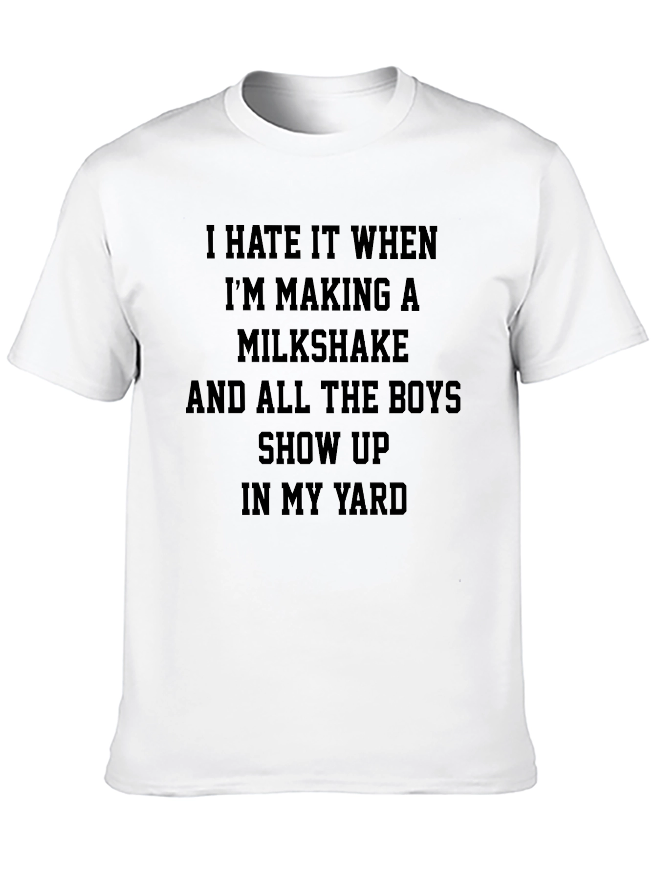 Black Funny Milkshake T-Shirt - Boys in the Yard view 10