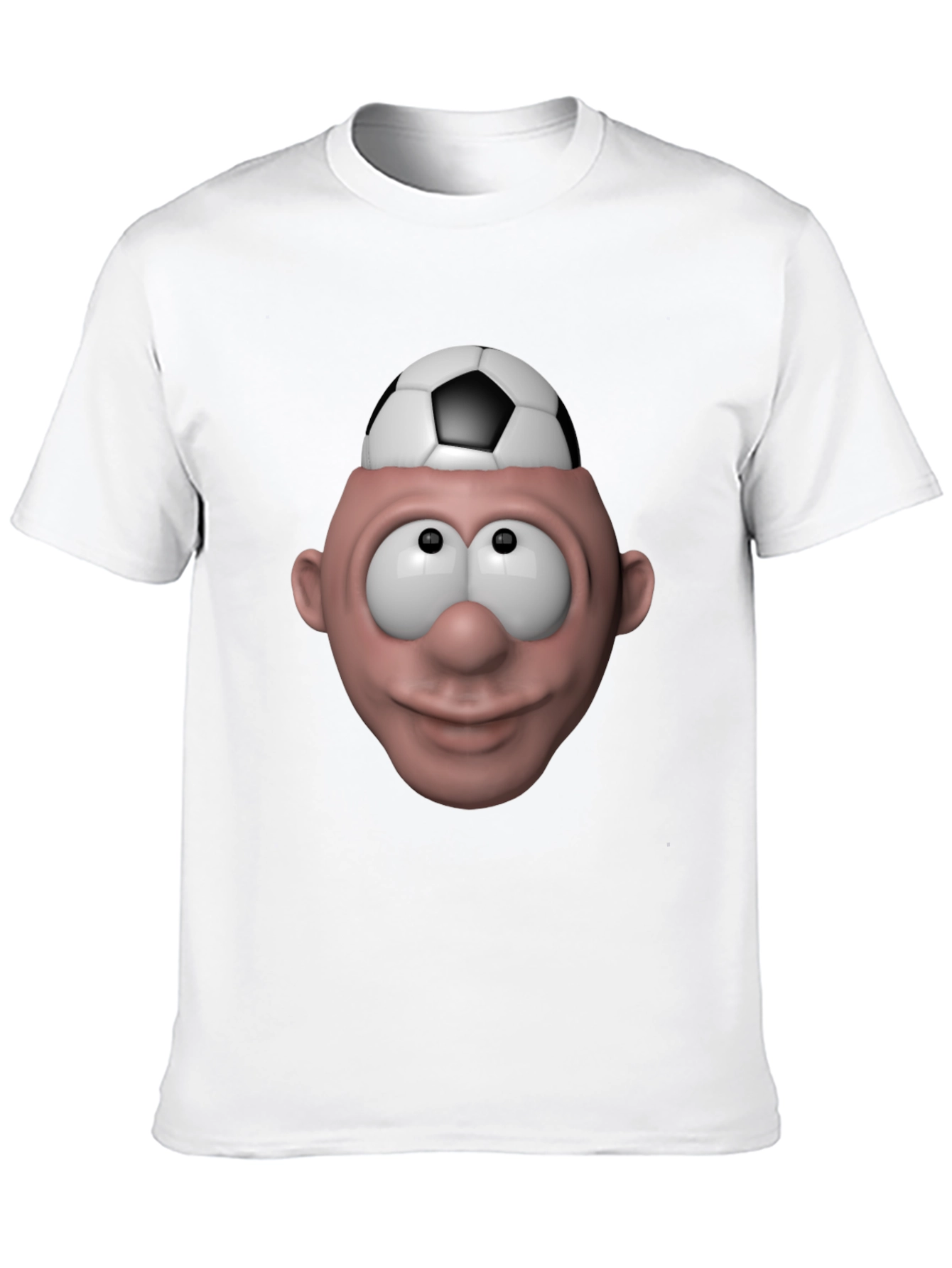 Black Soccer Brain T-Shirt - Funny Graphic Tee view 10