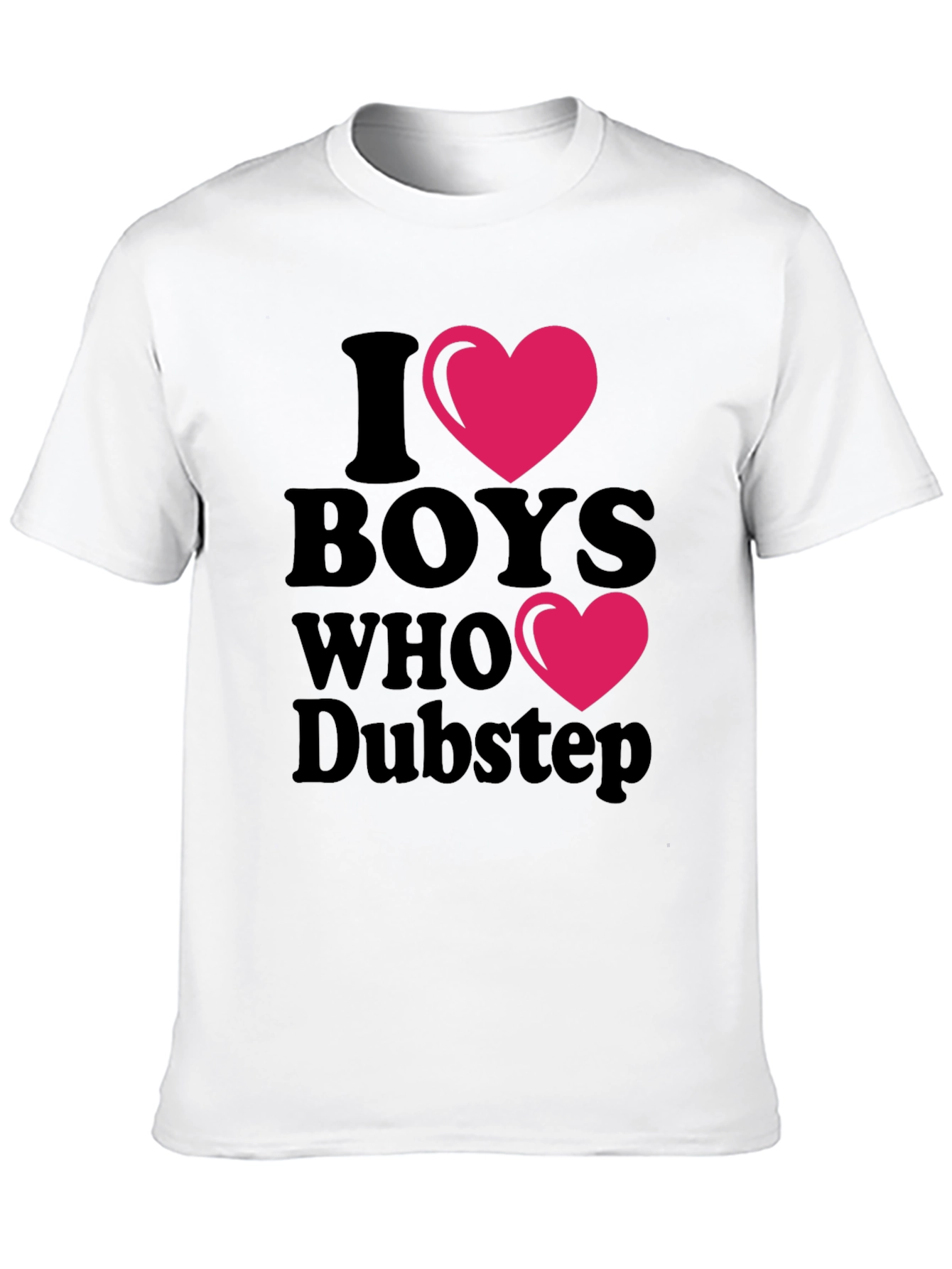 Black I Heart Boys Who Dubstep Black T-Shirt view 10