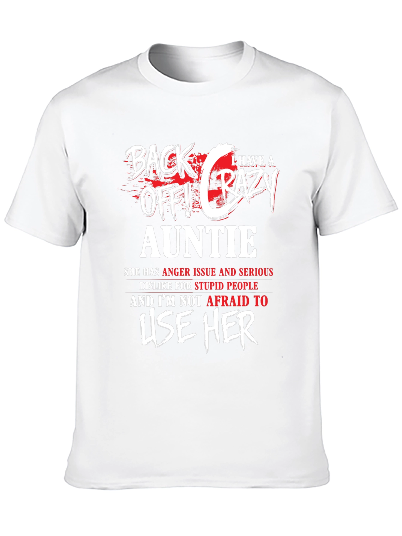 Black Back Off! Crazy Auntie Graphic Tee - Black view 10