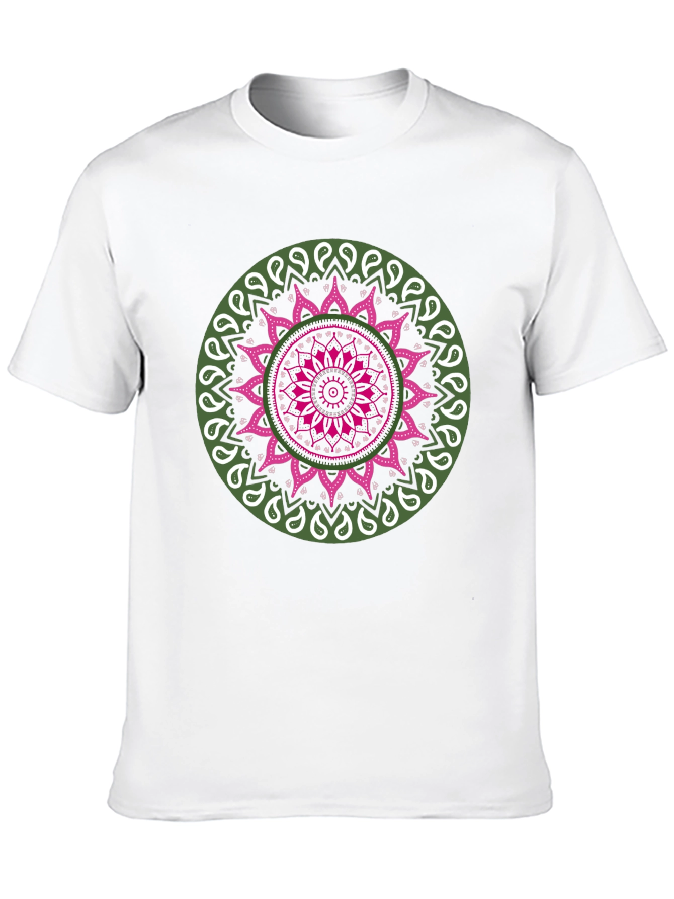Black Mandala Print Black T-Shirt view 10