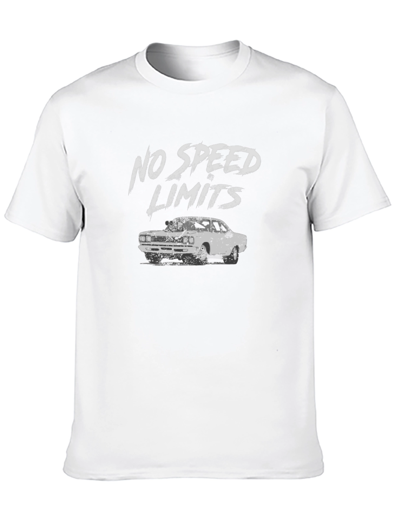 Black No Speed Limits Car Graphic T-Shirt view 10
