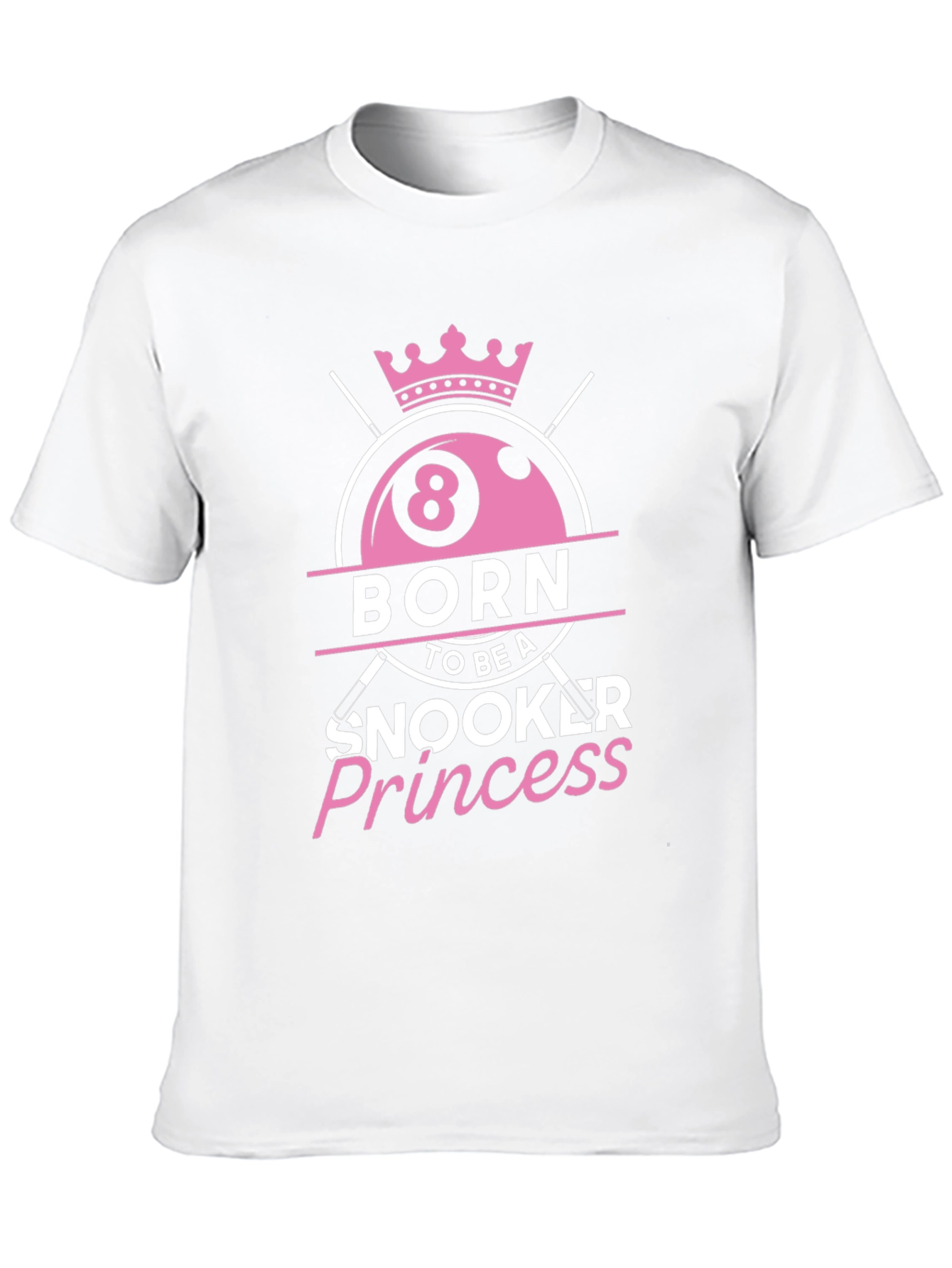 Black Born Snooker Princess Tee - Billiards Lover T-Shirt view 10