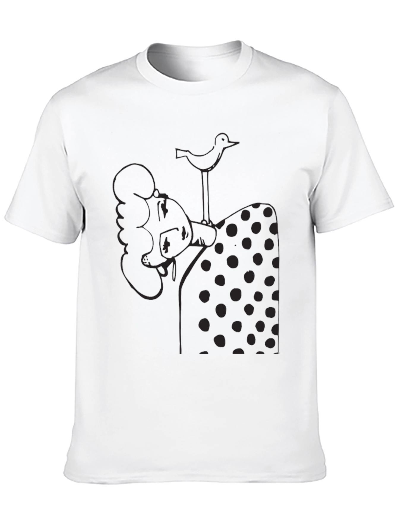 Black Unique Graphic T-Shirt - Quirky Bird Art view 10