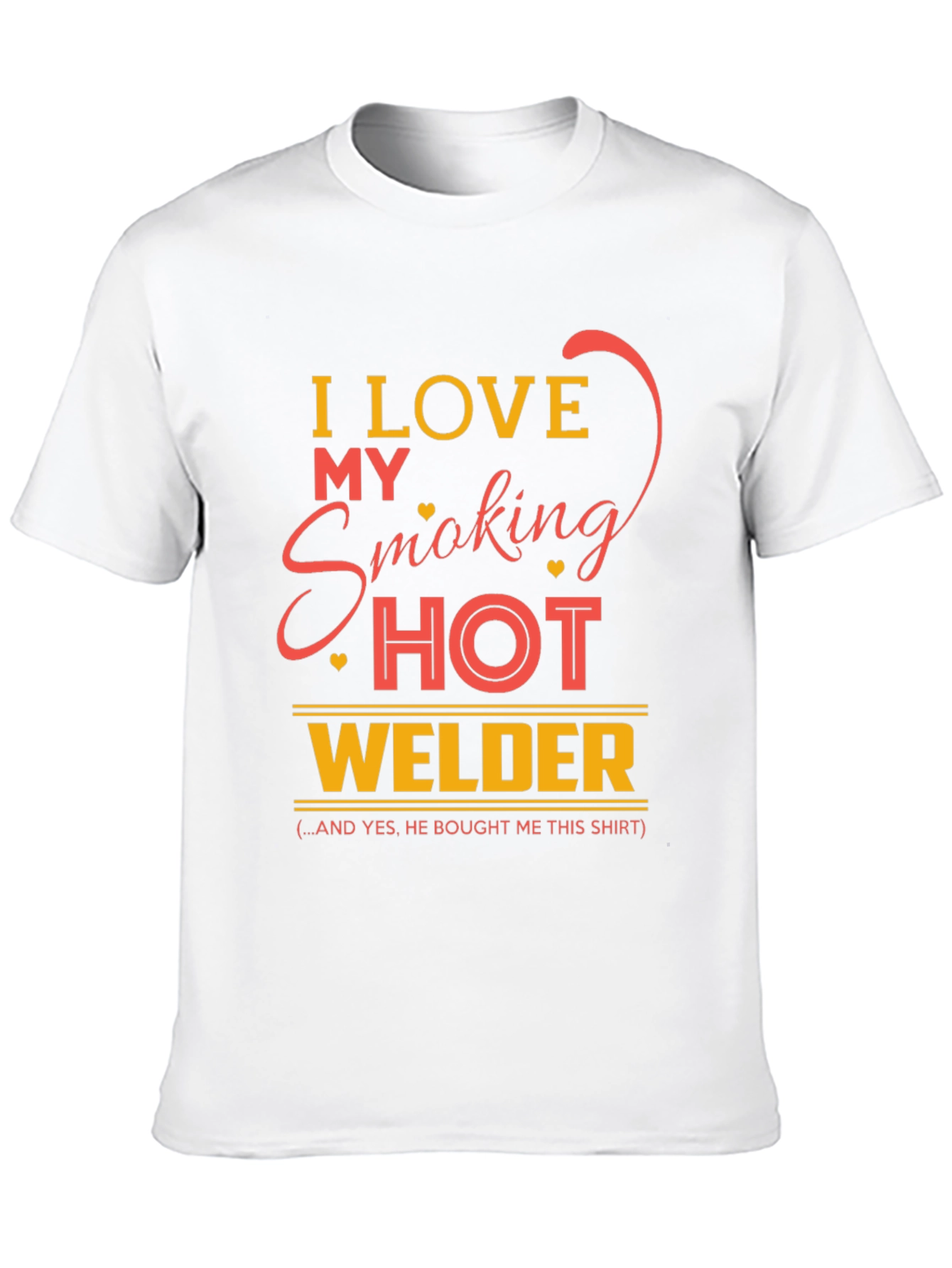 Black I Love My Smoking Hot Welder Graphic T-Shirt view 10