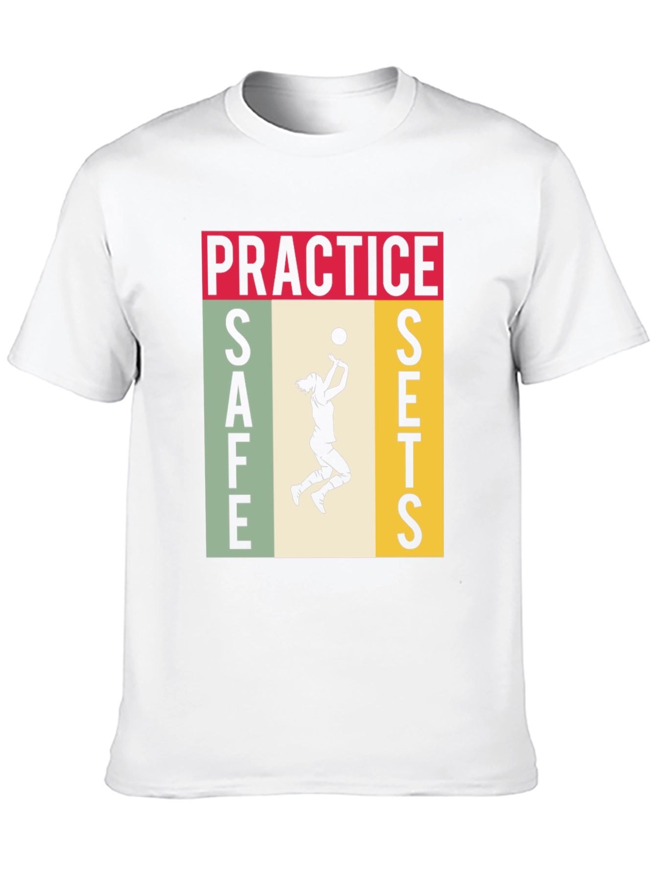 Black Practice Safe Sets Volleyball Graphic Tee view 10
