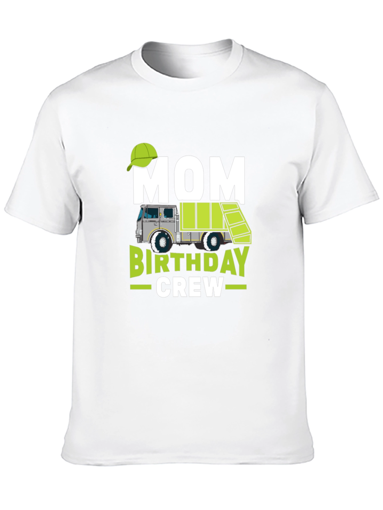 Black Mom Birthday Crew Garbage Truck T-Shirt view 10