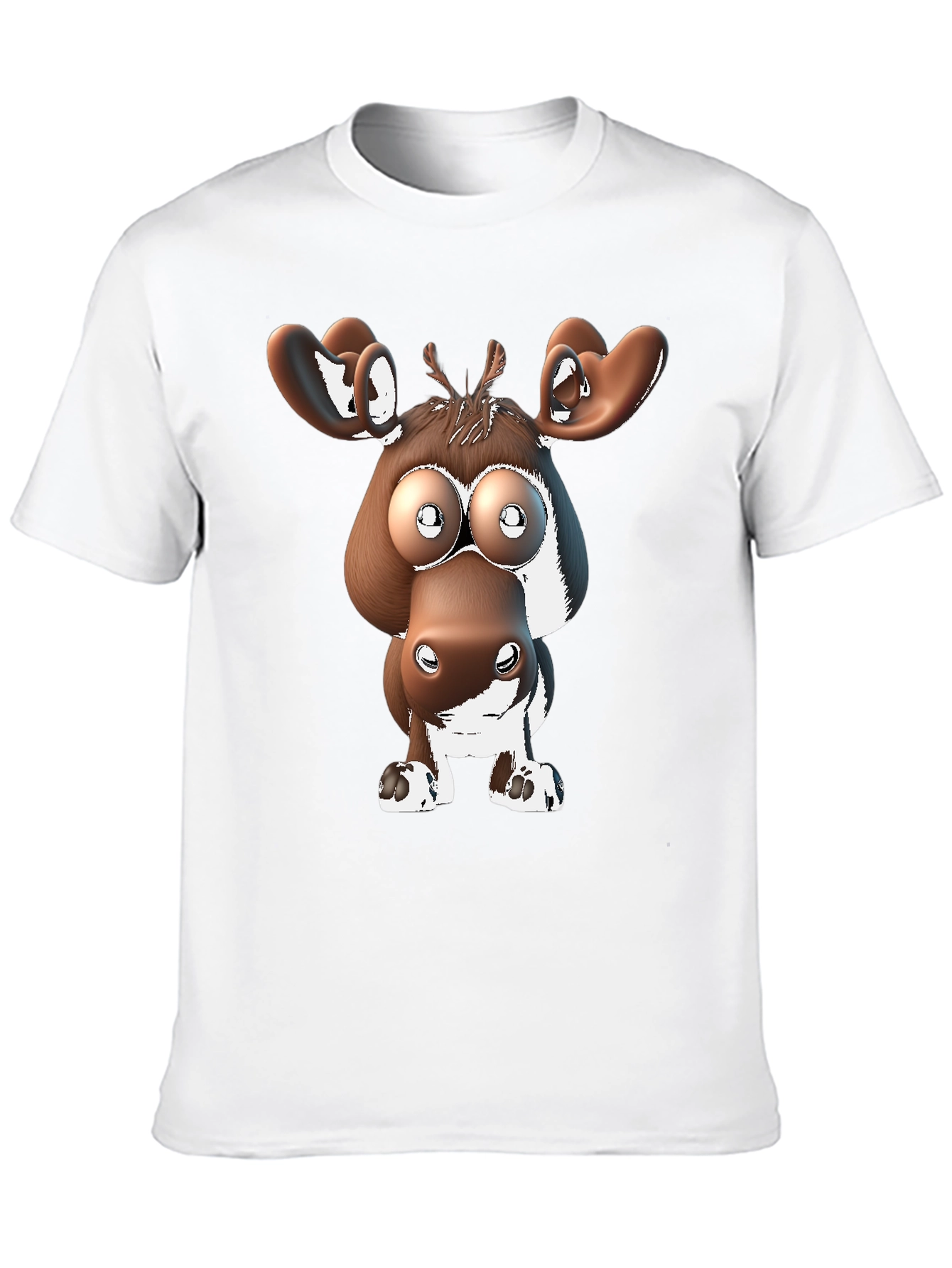 Black Cartoon Moose Graphic Tee view 10