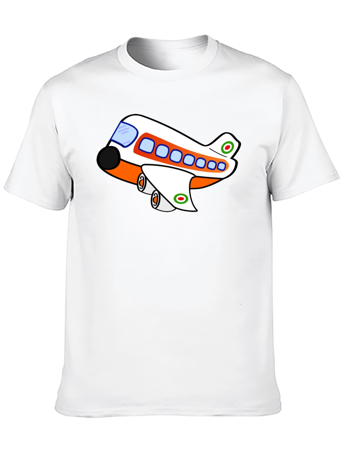 Black Cartoon Plane Graphic T-Shirt view 10