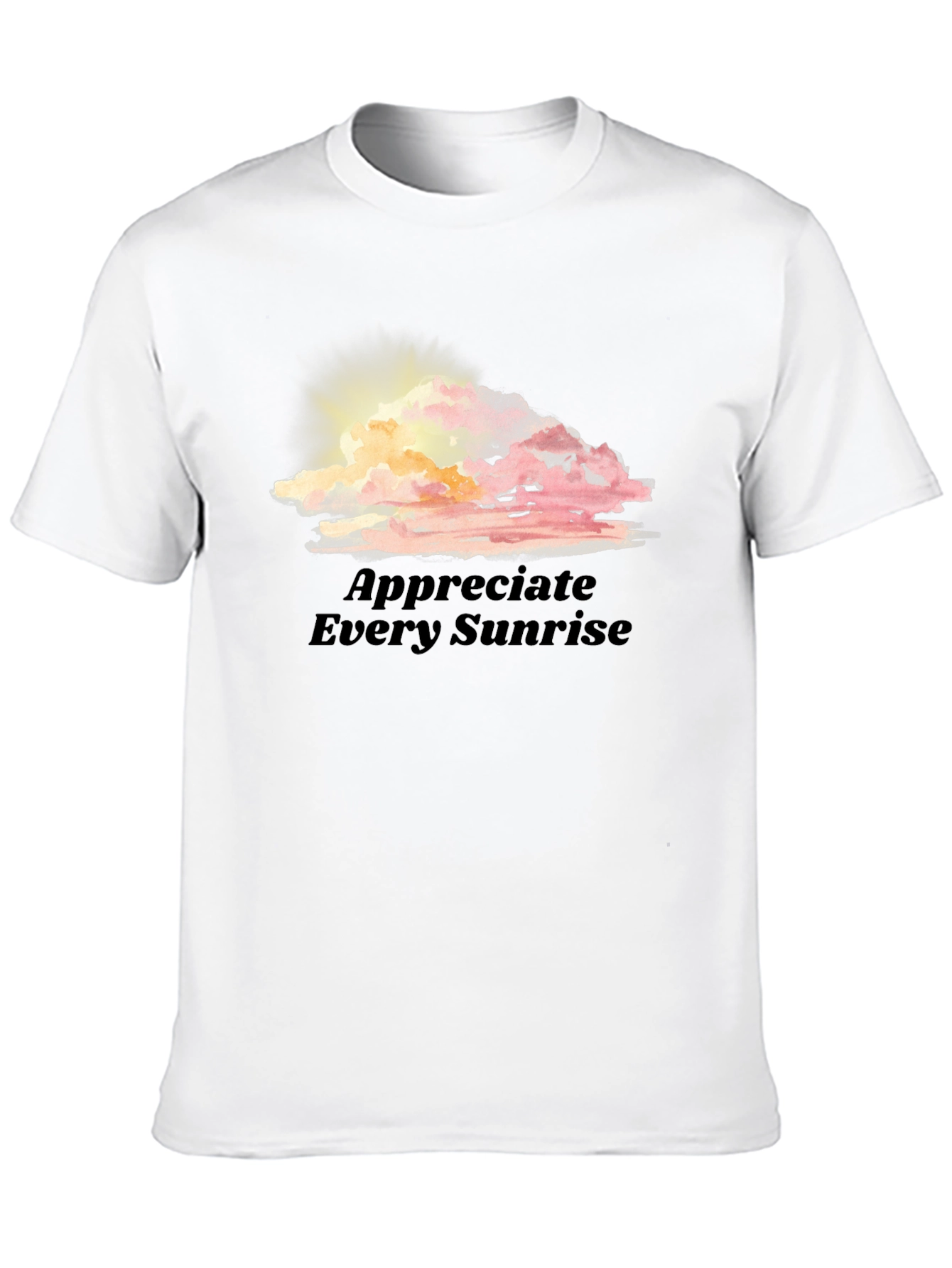 Black Sunrise Cloud Graphic Tee - Appreciate Every Sunrise view 10