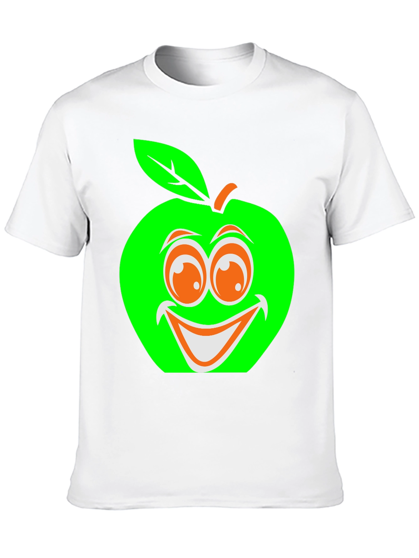 Black Funny Apple Graphic T-Shirt view 10