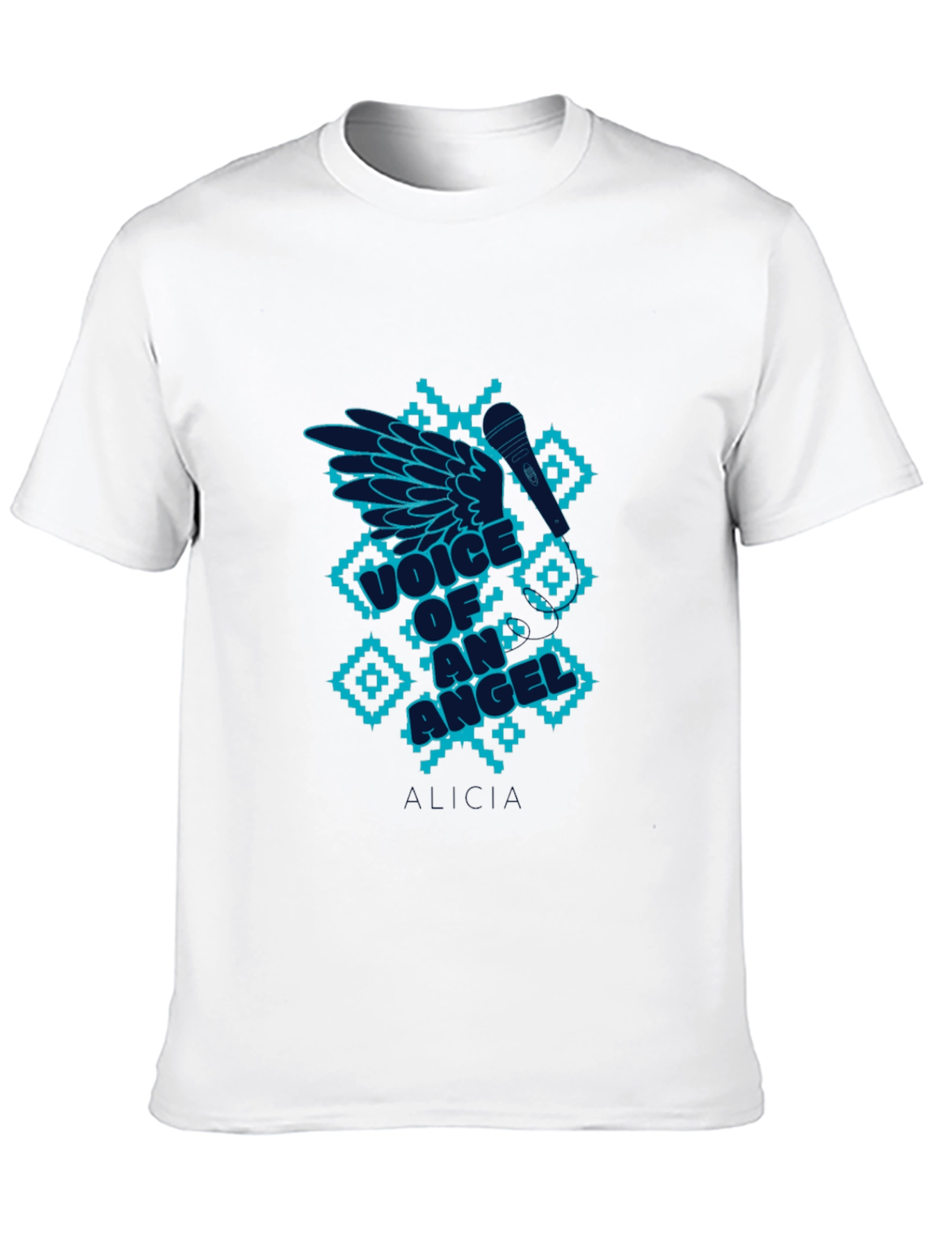 Black Voice of an Angel T-Shirt | Musical Design view 10
