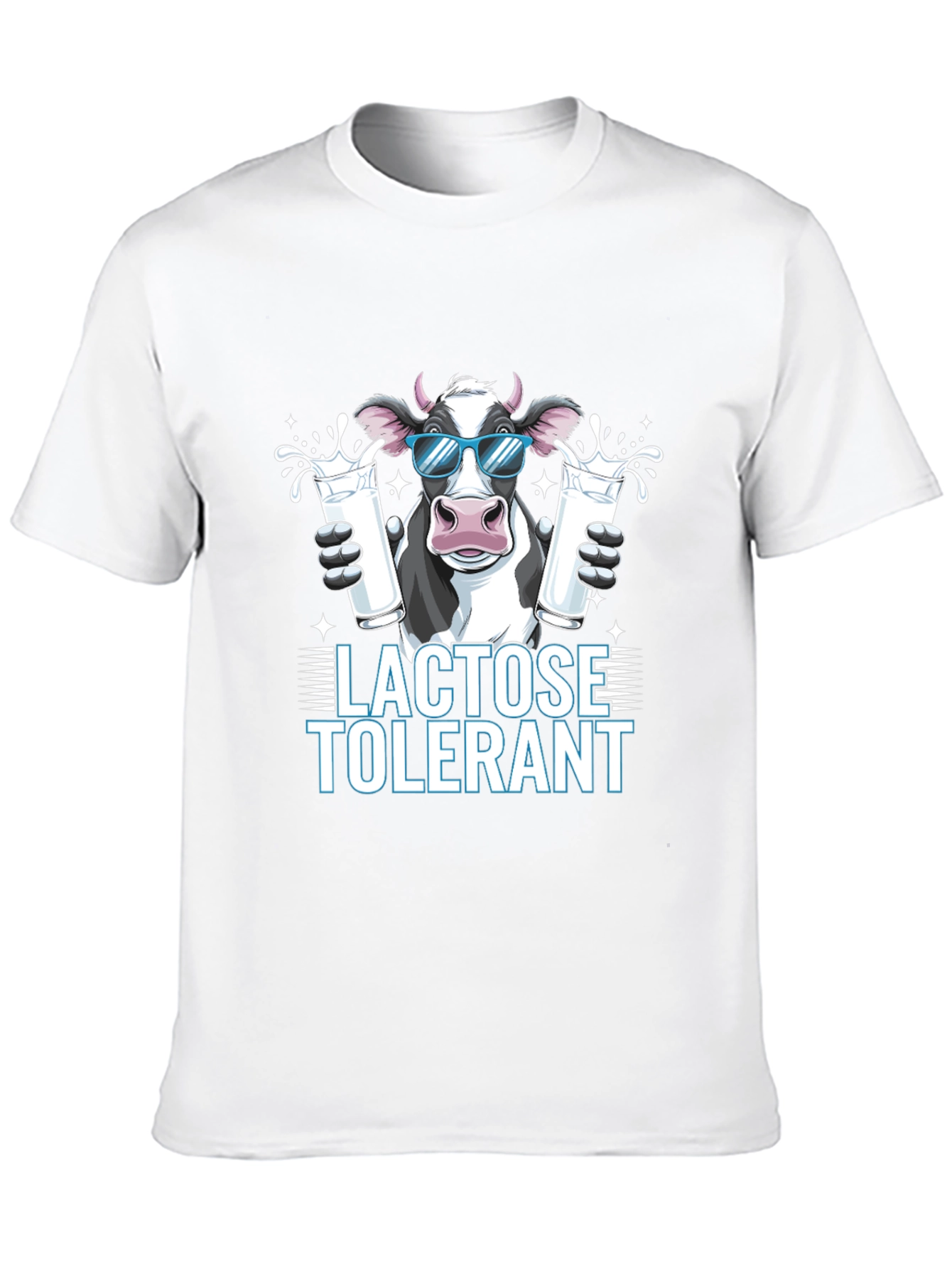 Black Lactose Tolerant Cow Graphic Tee view 10