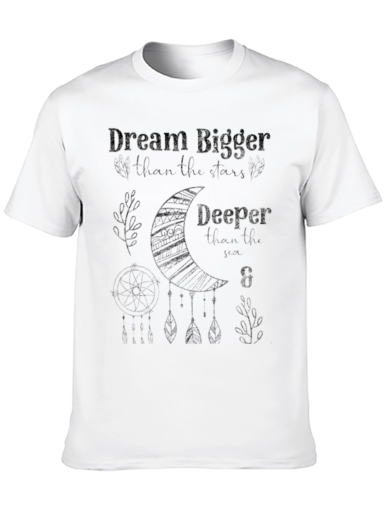 Black Dream Bigger Graphic Tee - Black Cotton Blend view 10