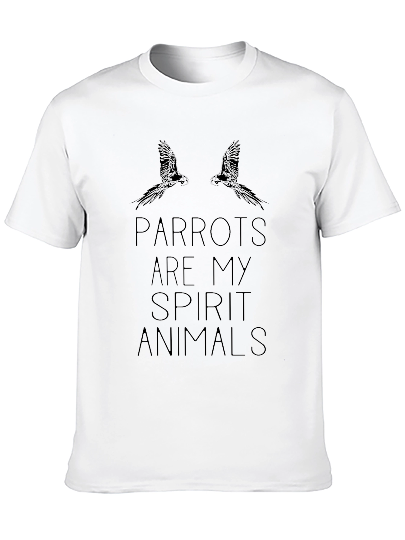 Black Parrots Are My Spirit Animals T-Shirt - Black view 10