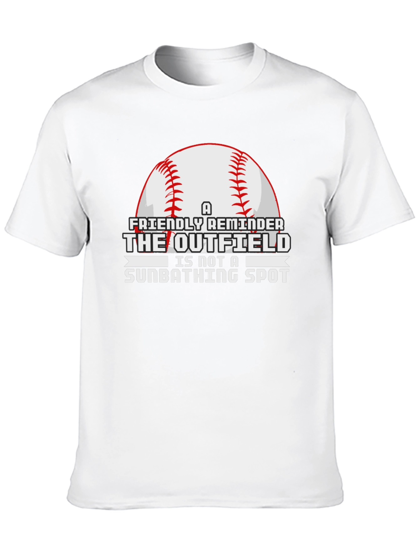 Outfield Sunbathing Baseball T-Shirt - 10