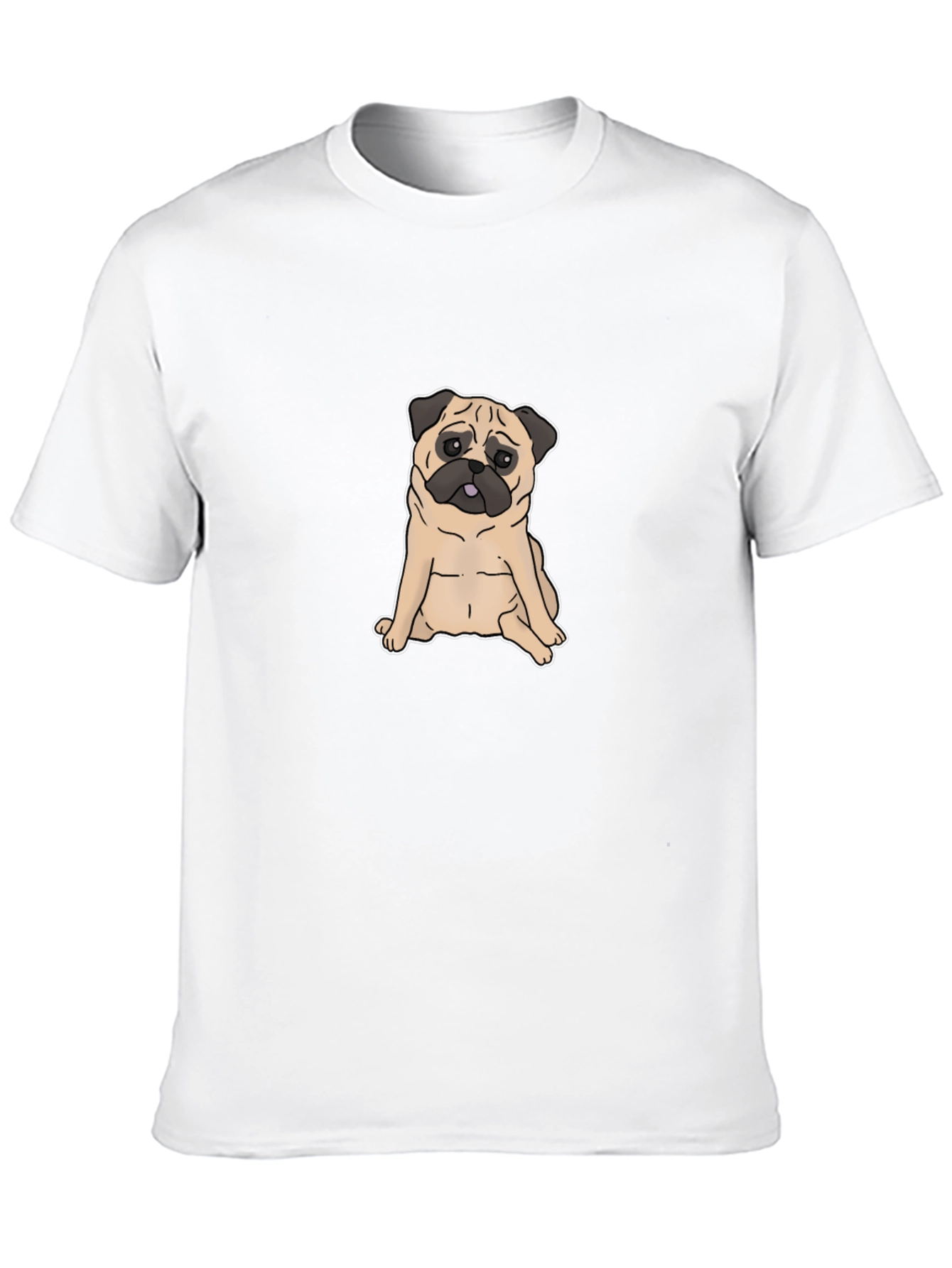 Black Pug Graphic T-Shirt - Black Cotton Tee view 10