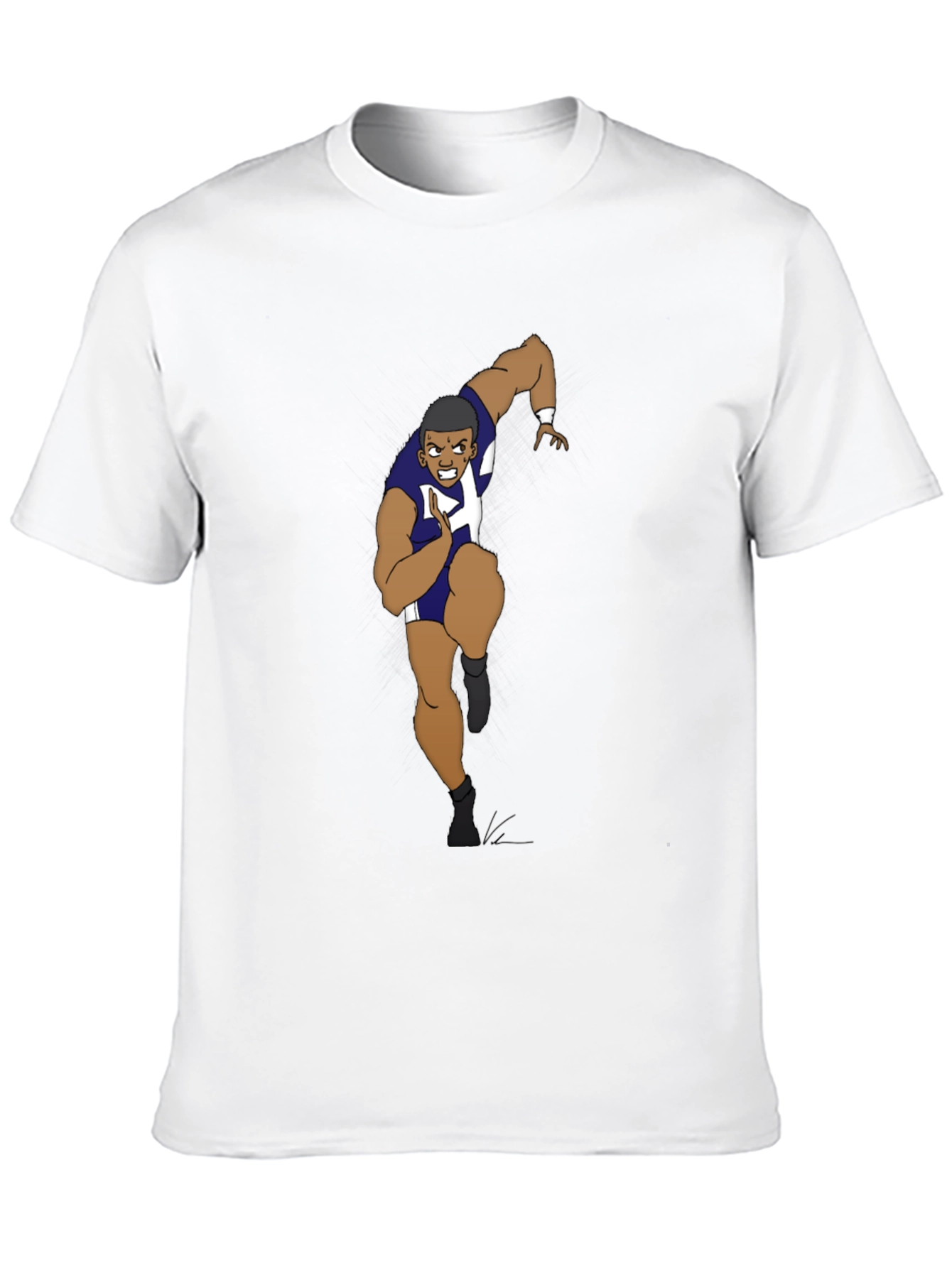 Black Cartoon Runner Graphic T-Shirt view 10