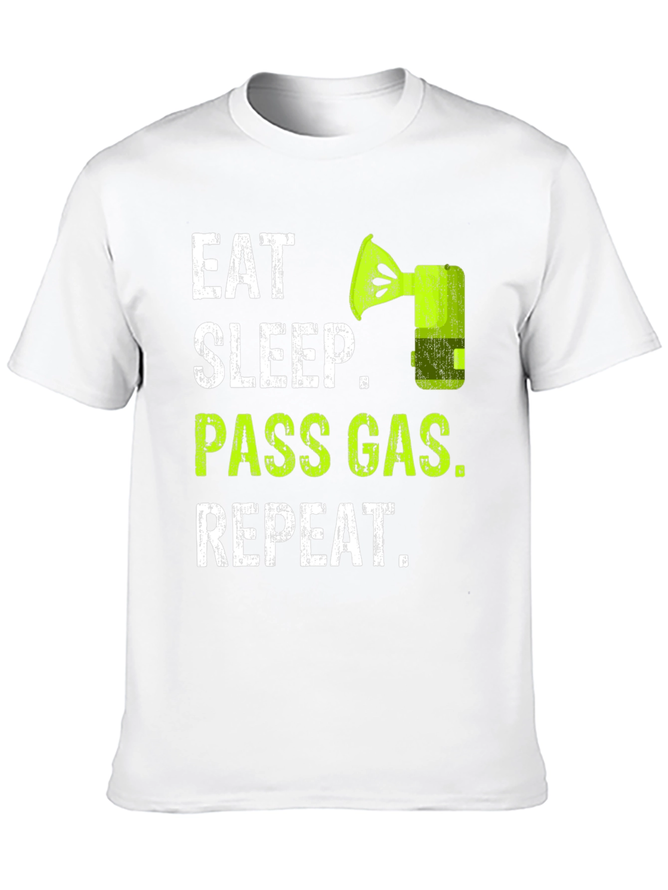 Black Eat Sleep Pass Gas Repeat Funny T-Shirt view 10