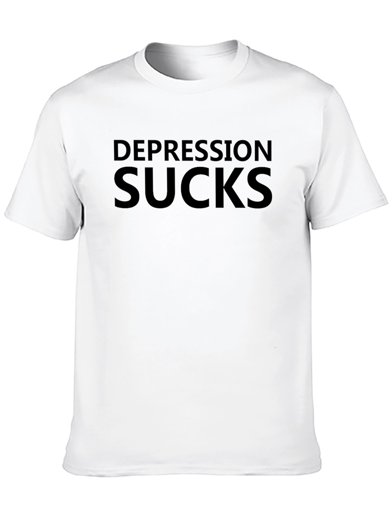 Black Depression Sucks Graphic Tee - Men's Black T-Shirt view 10