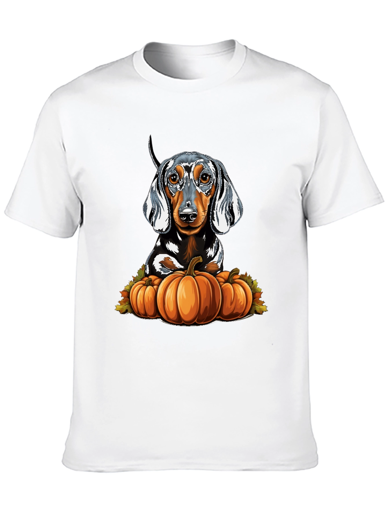 Black Dachshund & Pumpkins Graphic Tee view 10