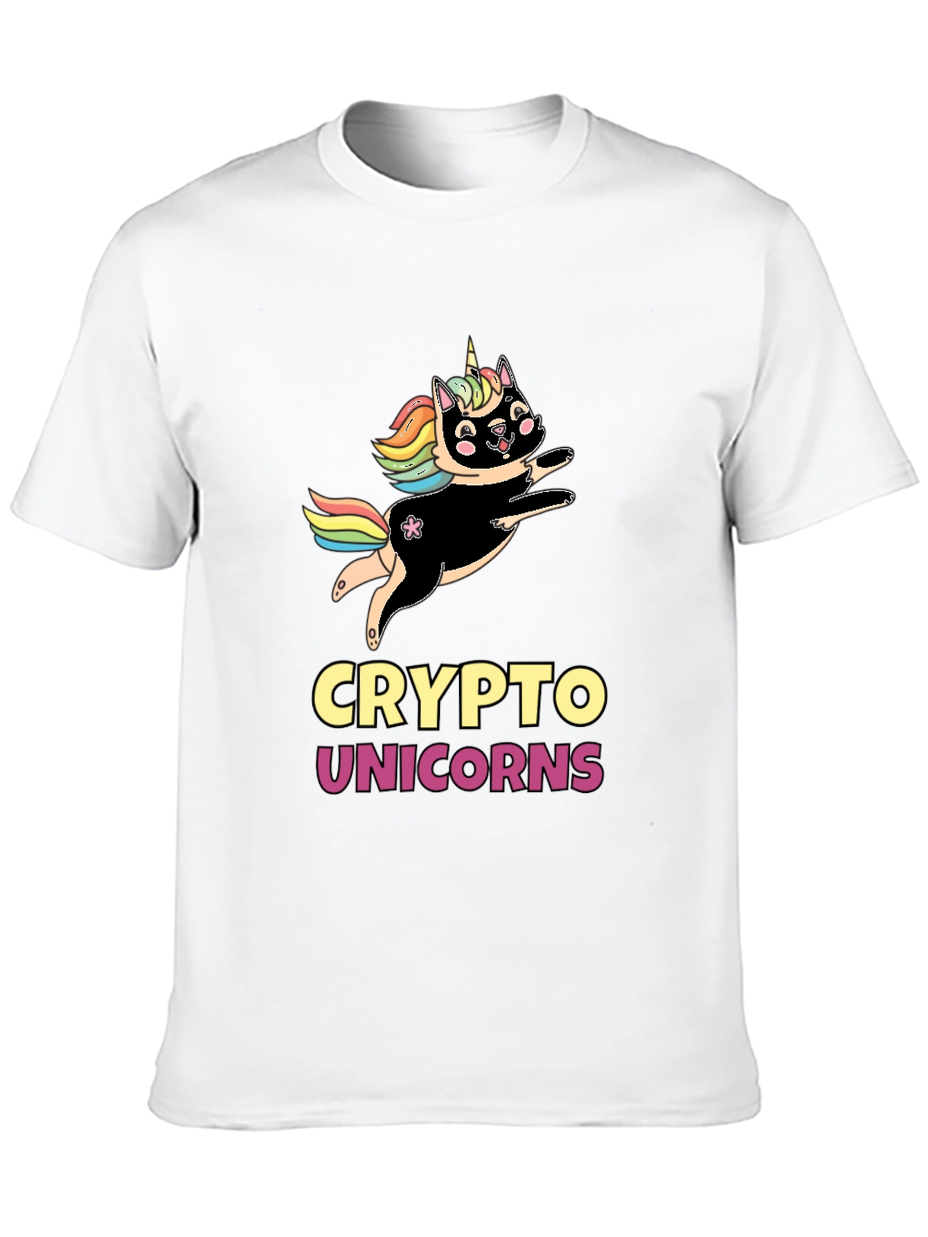 Black Crypto Unicorns Black T-Shirt view 10