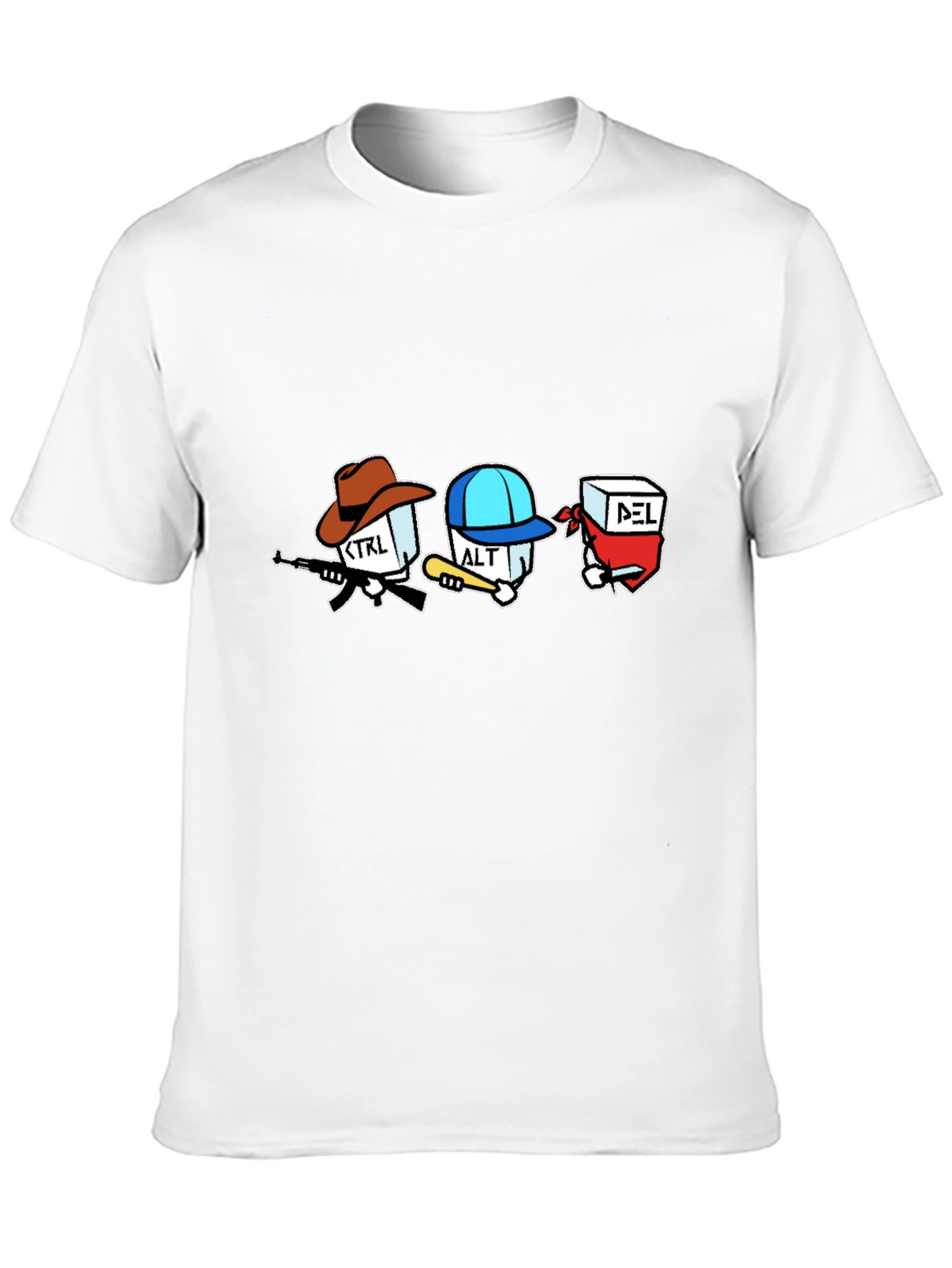 Black Ctrl Alt Delete Funny T-Shirt view 10