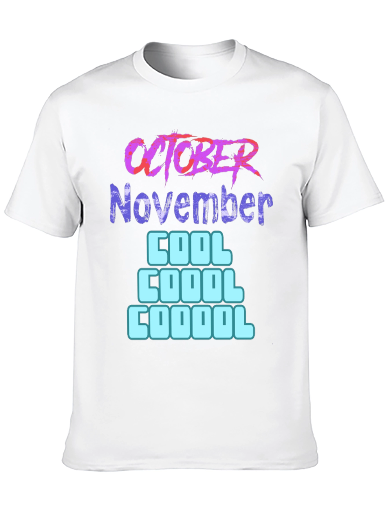 Black October November Cool Graphic T-Shirt view 10