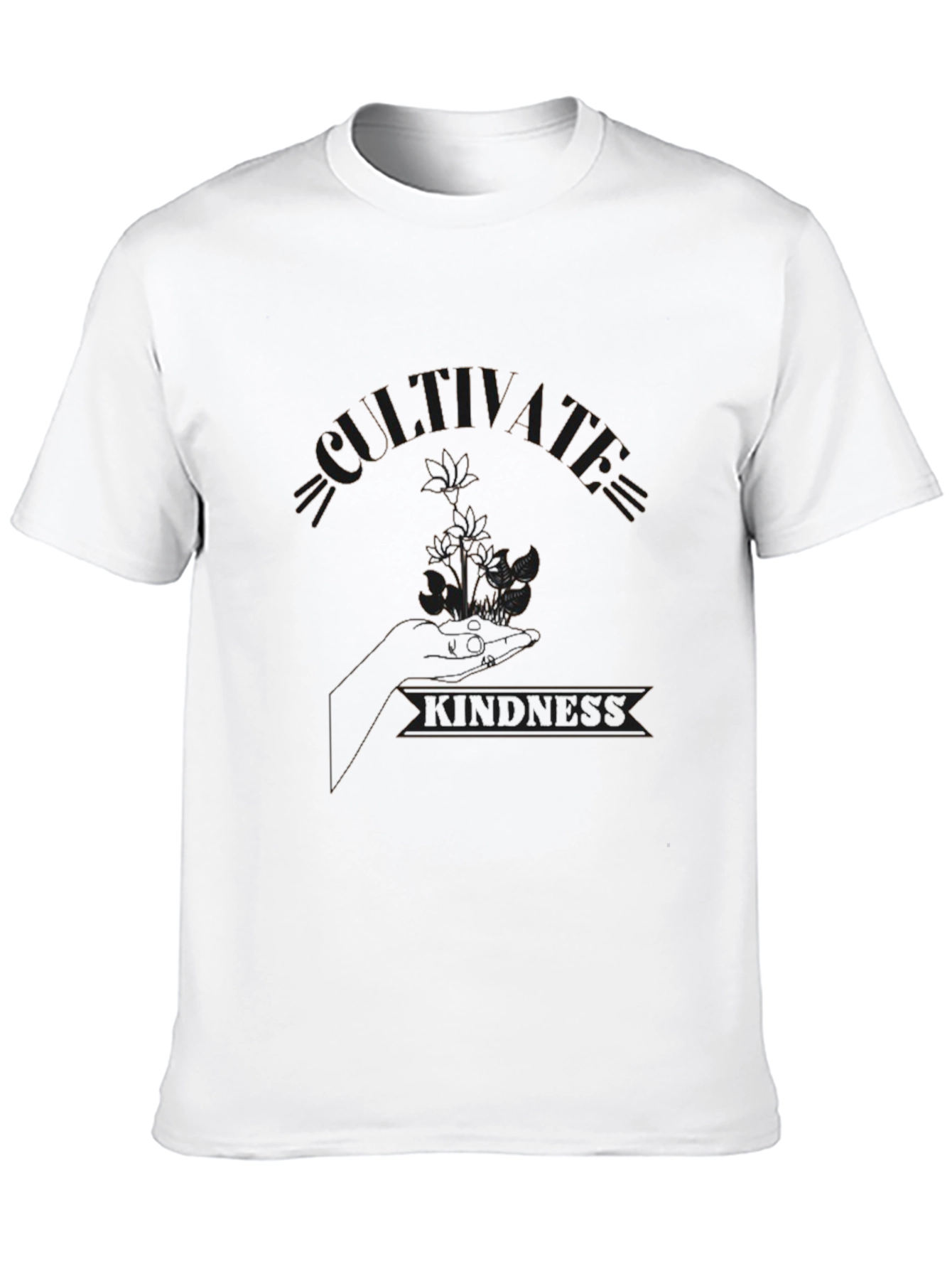 Black Cultivate Kindness Black Graphic Tee view 10