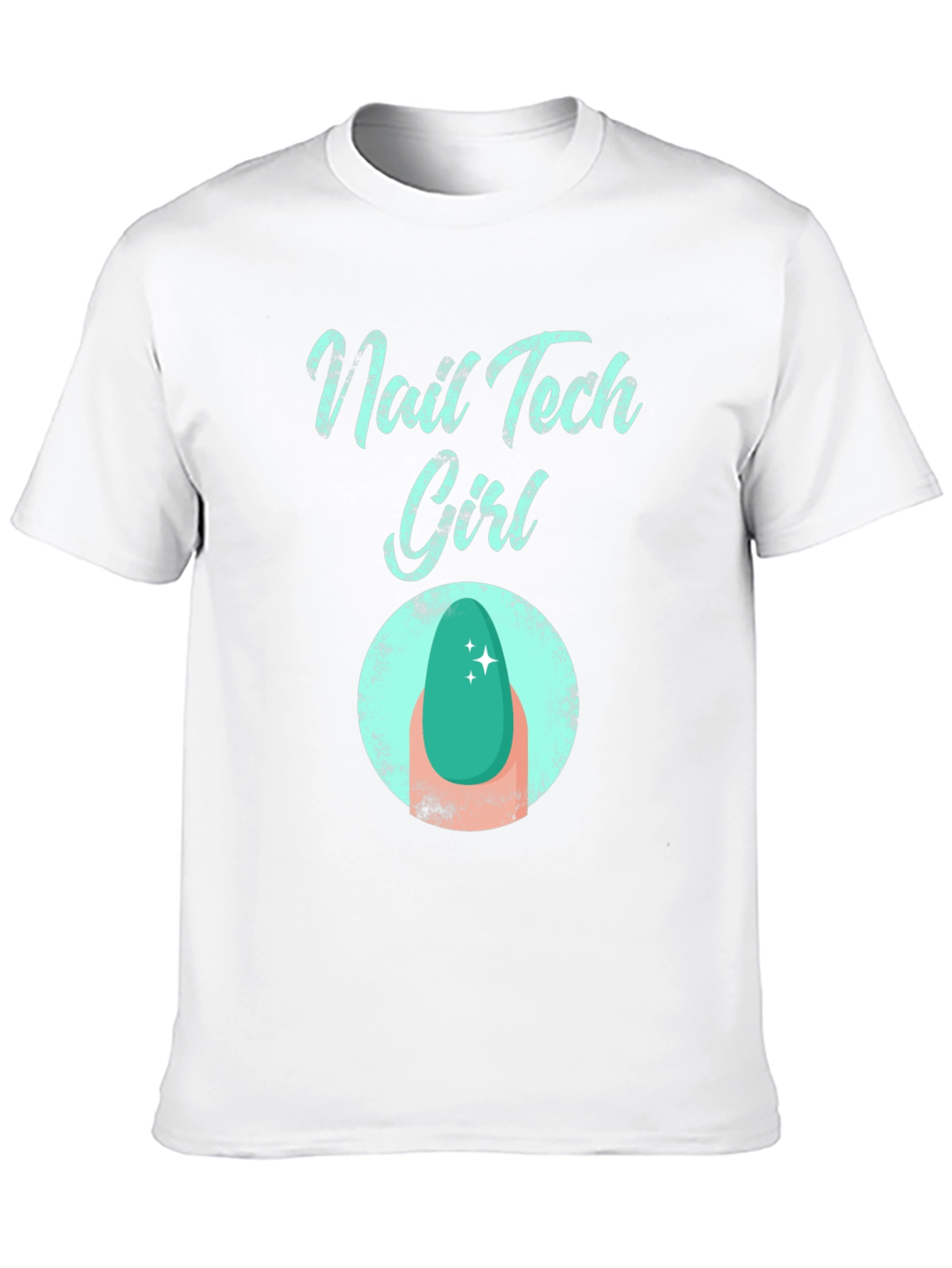 Black Nail Tech Girl T-Shirt - Fashionable Graphic Tee view 10