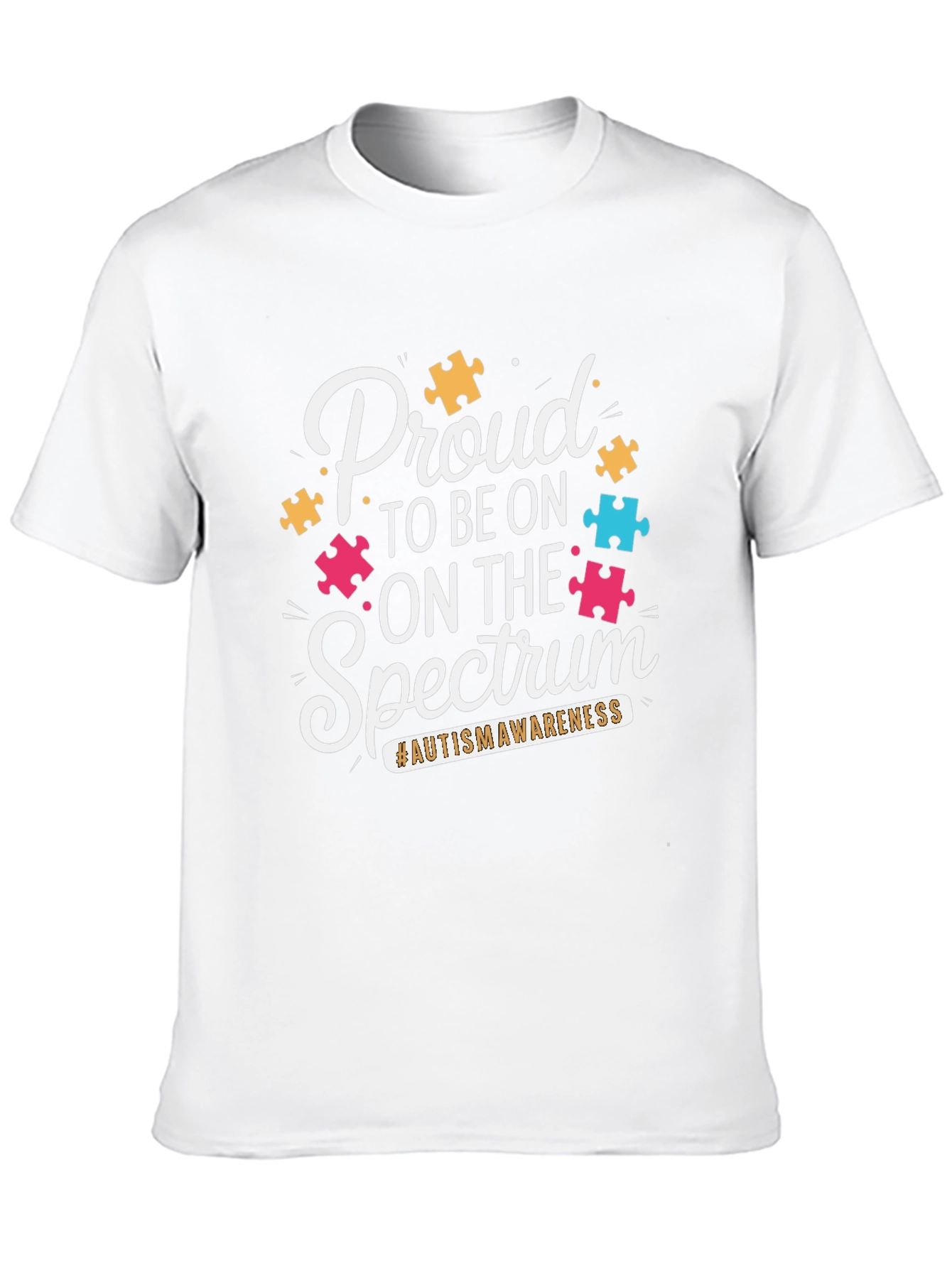 Black Proud to be on the Spectrum Awareness T-Shirt view 10