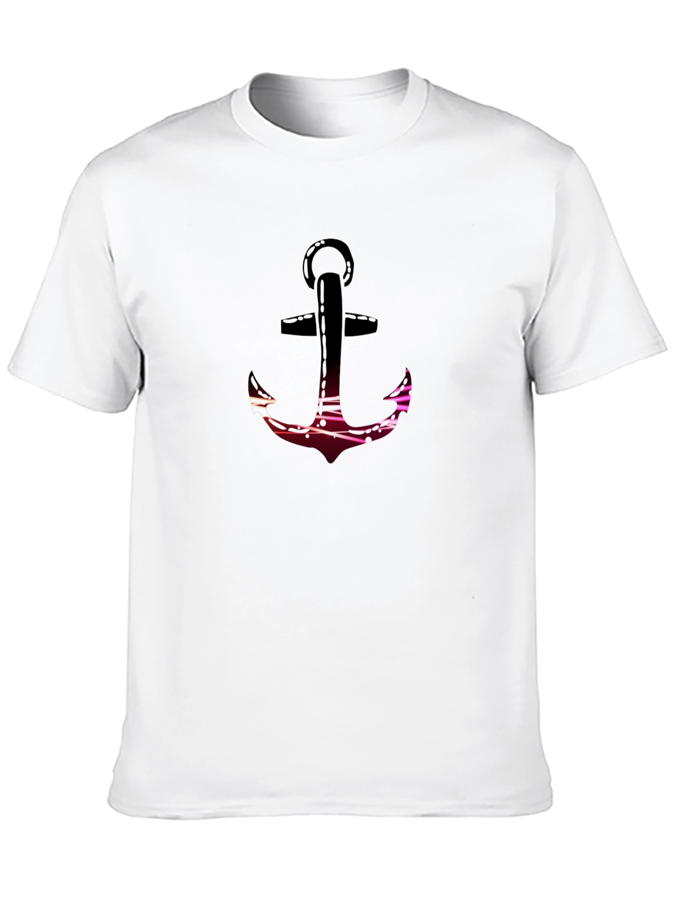 Black Stylish Anchor Graphic T-Shirt view 10