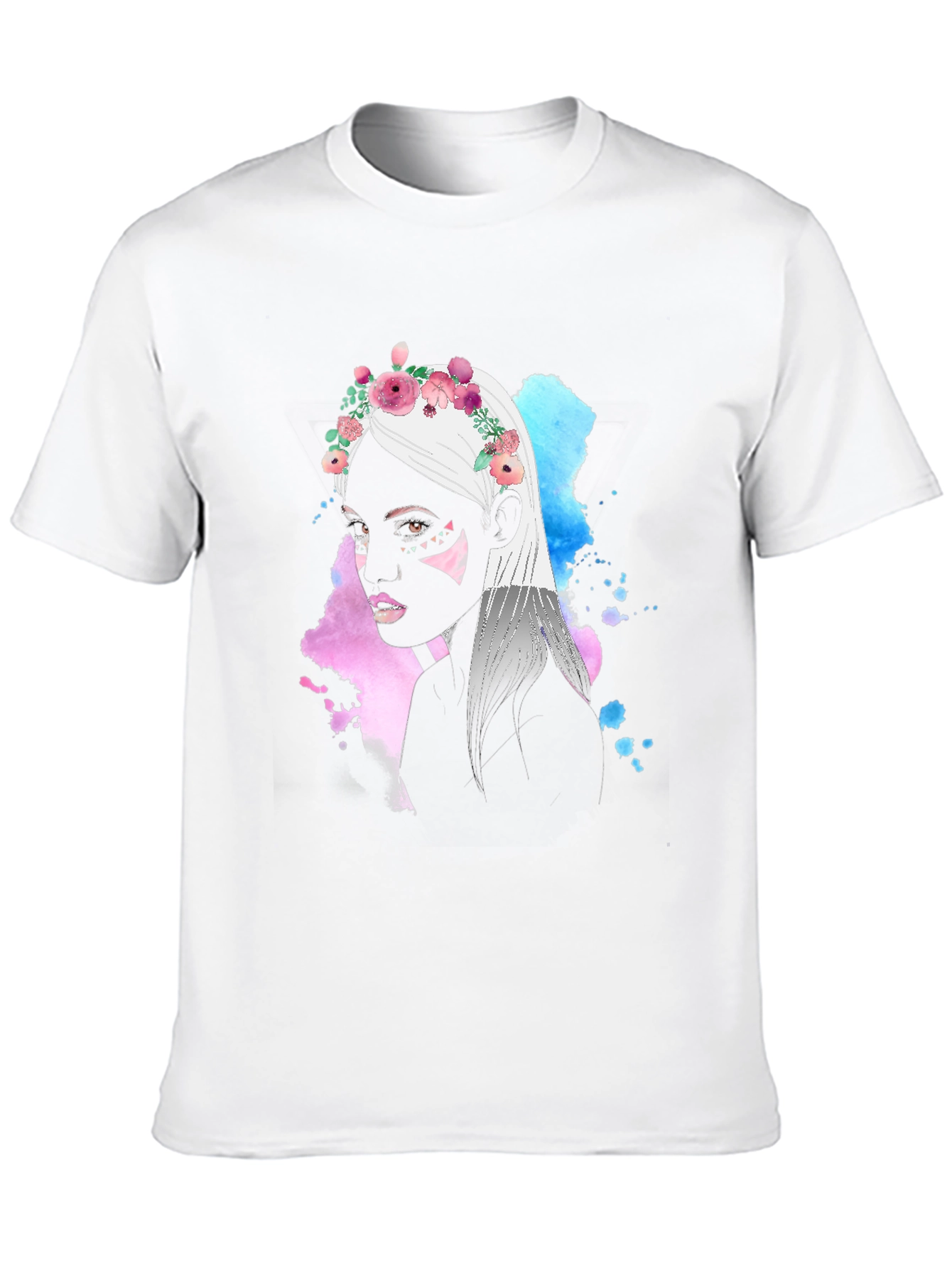 Black Floral Crown Woman Graphic T-Shirt view 10