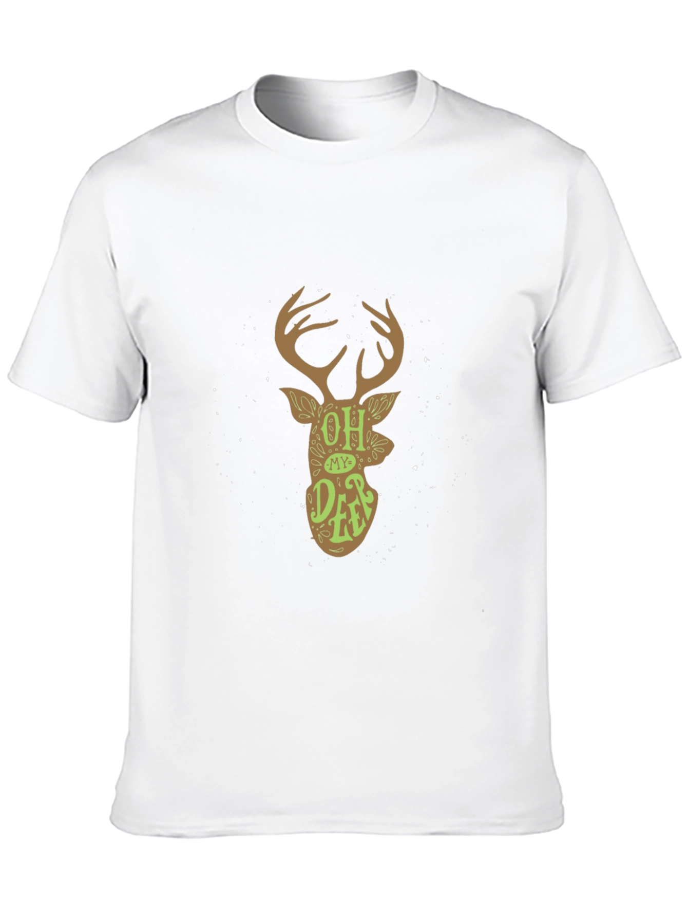 Black Oh My Deer Graphic Tee - Trendy Unisex T-Shirt view 10