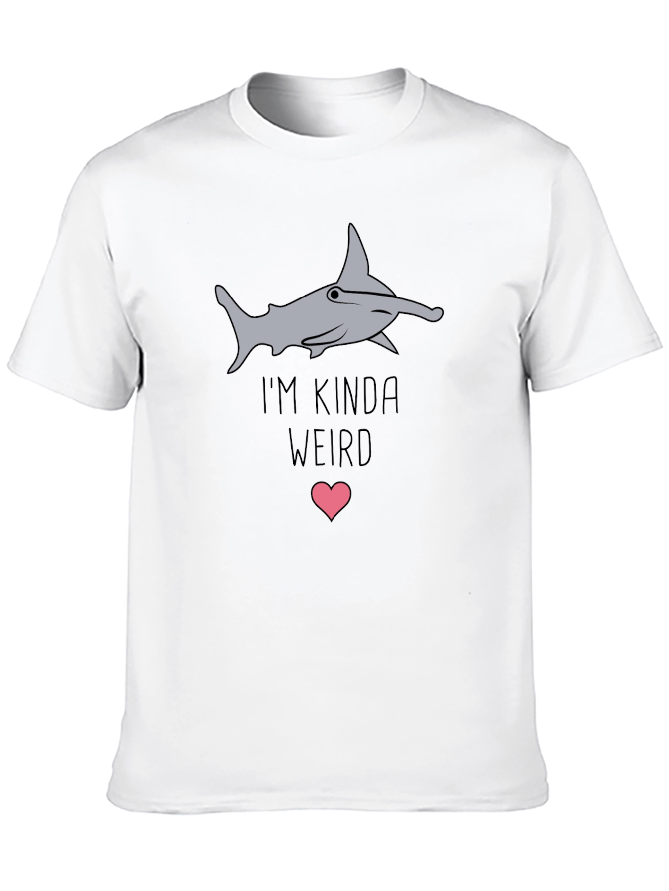 Black I'm Kinda Weird Hammerhead Shark Graphic Tee view 10