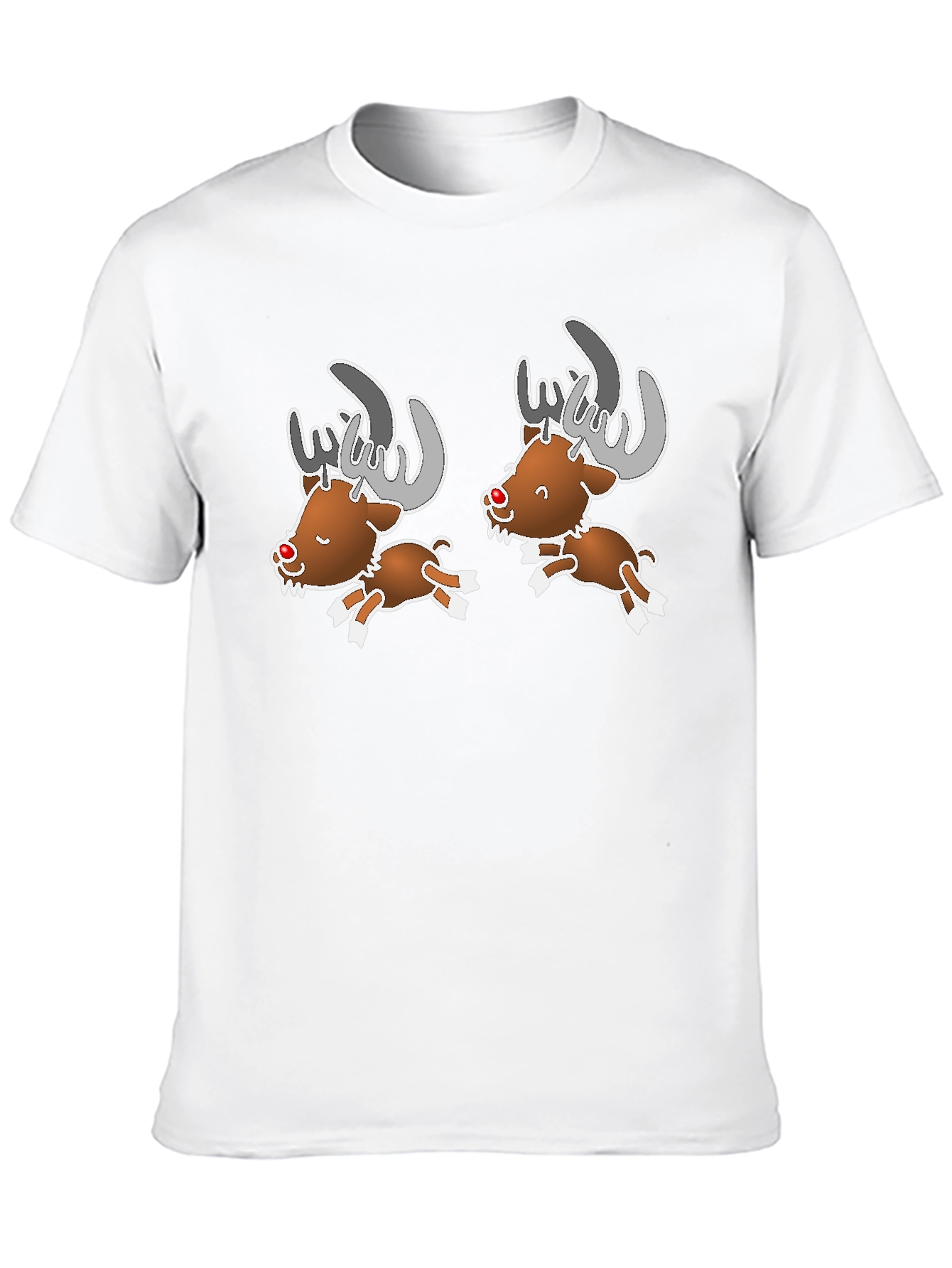 Black Cartoon Reindeer Graphic Tee view 10