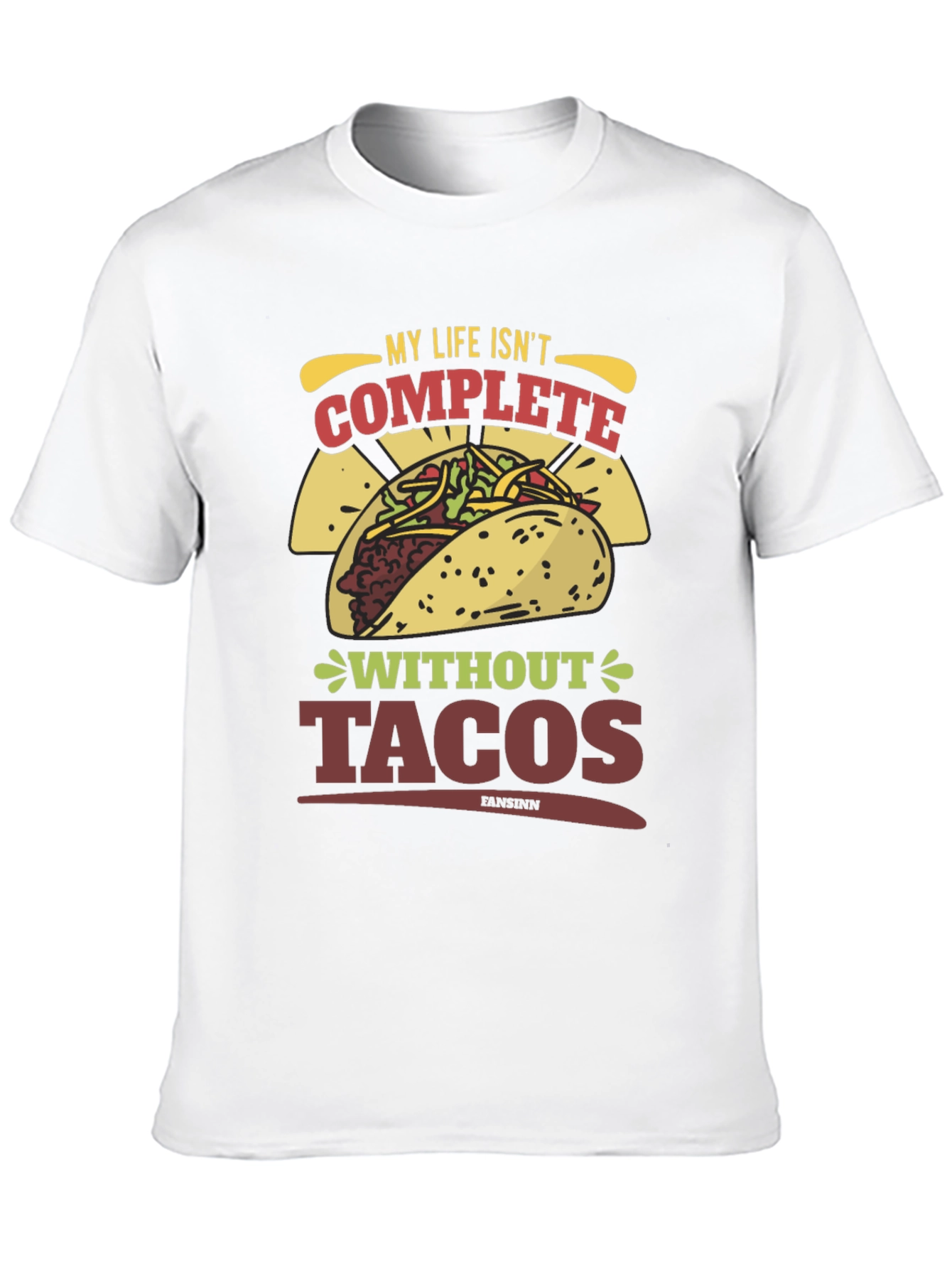 Black Taco Lover T-Shirt - My Life Isn't Complete Without Tacos view 10
