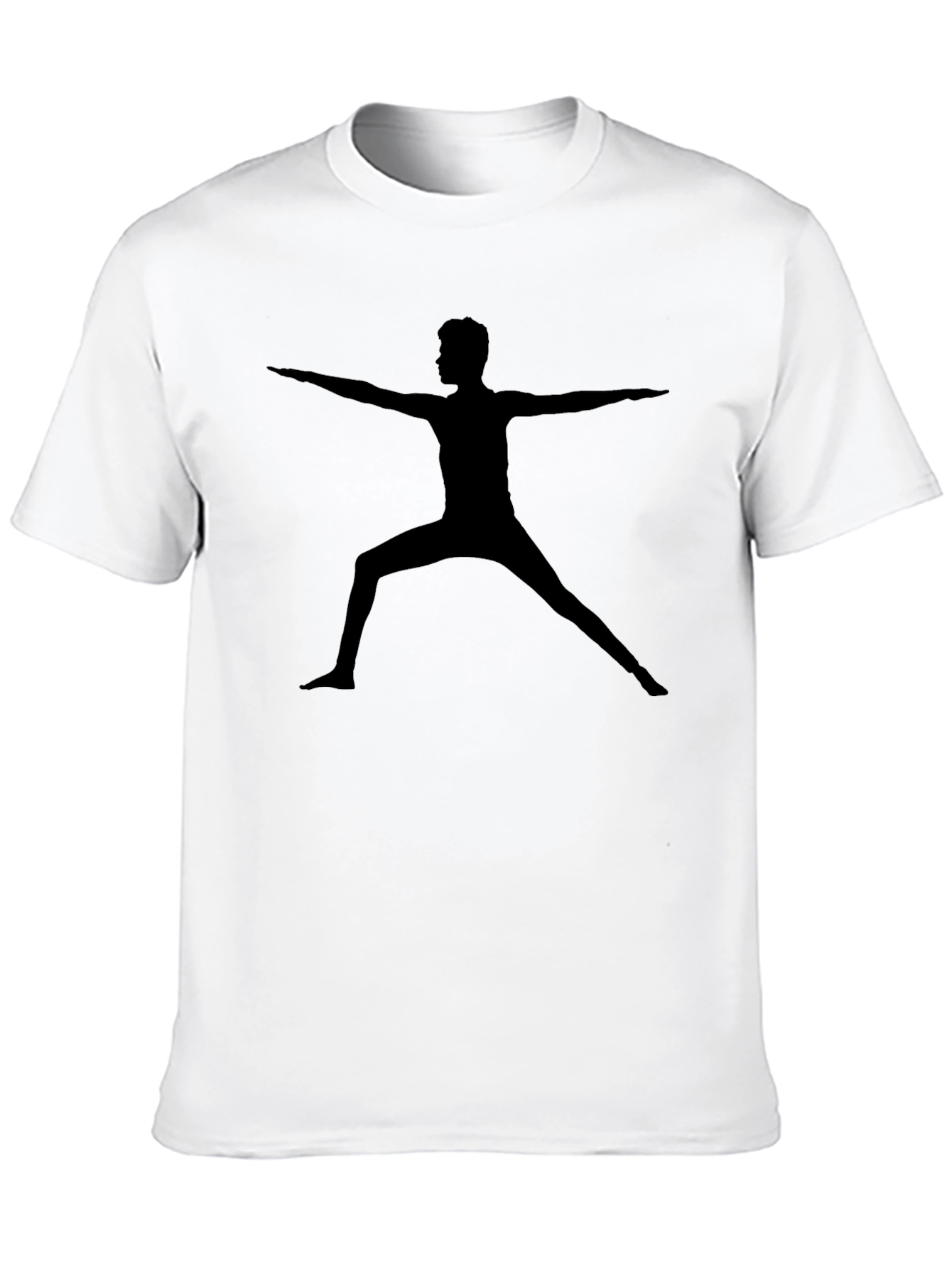 Black Yoga Pose Graphic Tee - Soft Cotton Blend view 10