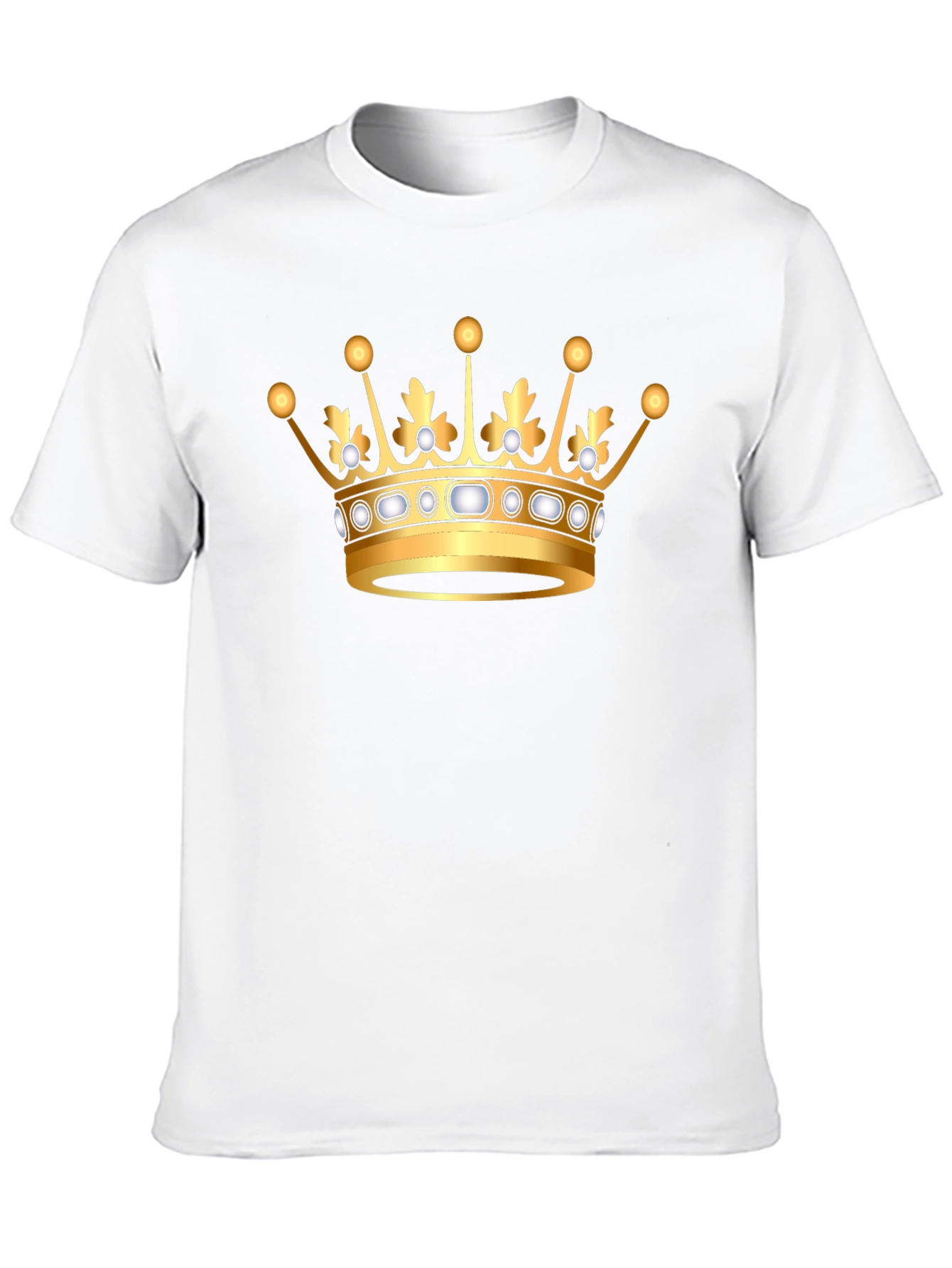 Black Golden Crown Graphic Black T-Shirt view 10