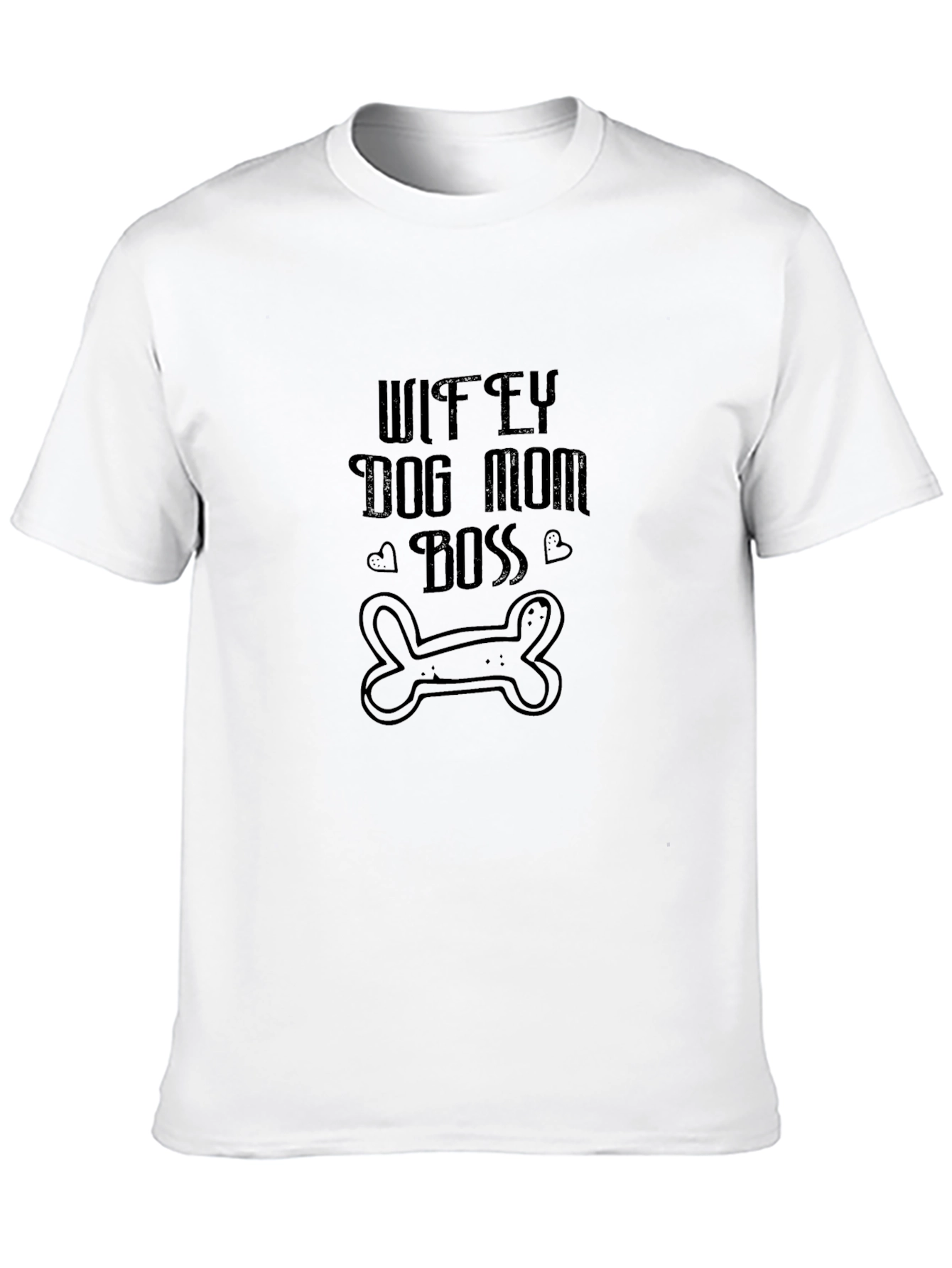 Black Wifey Dog Mom Boss Graphic T-Shirt view 10