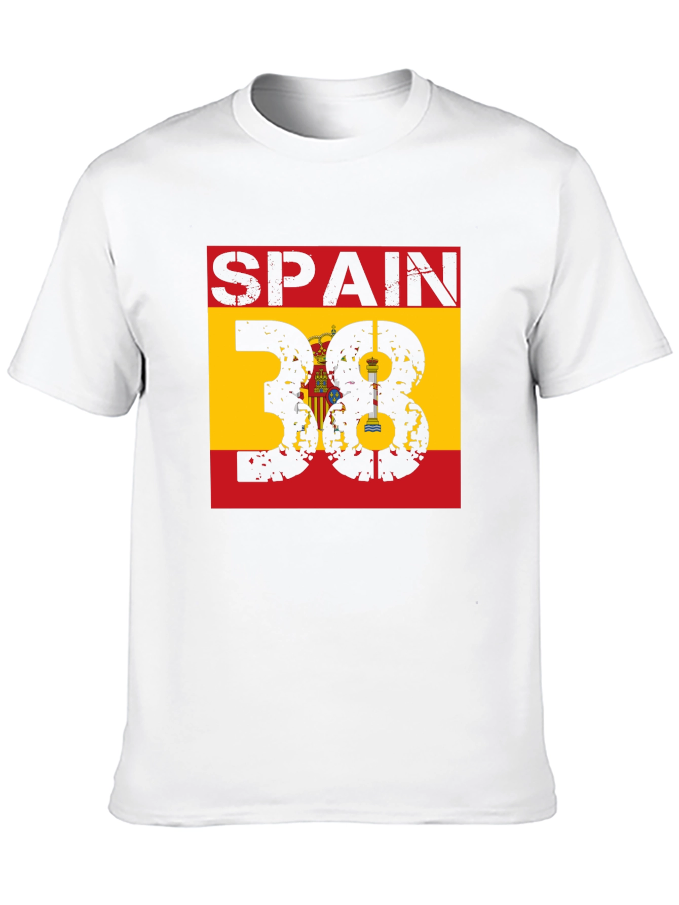 Spain 38 Graphic T-Shirt - Men's Black Tee - 10