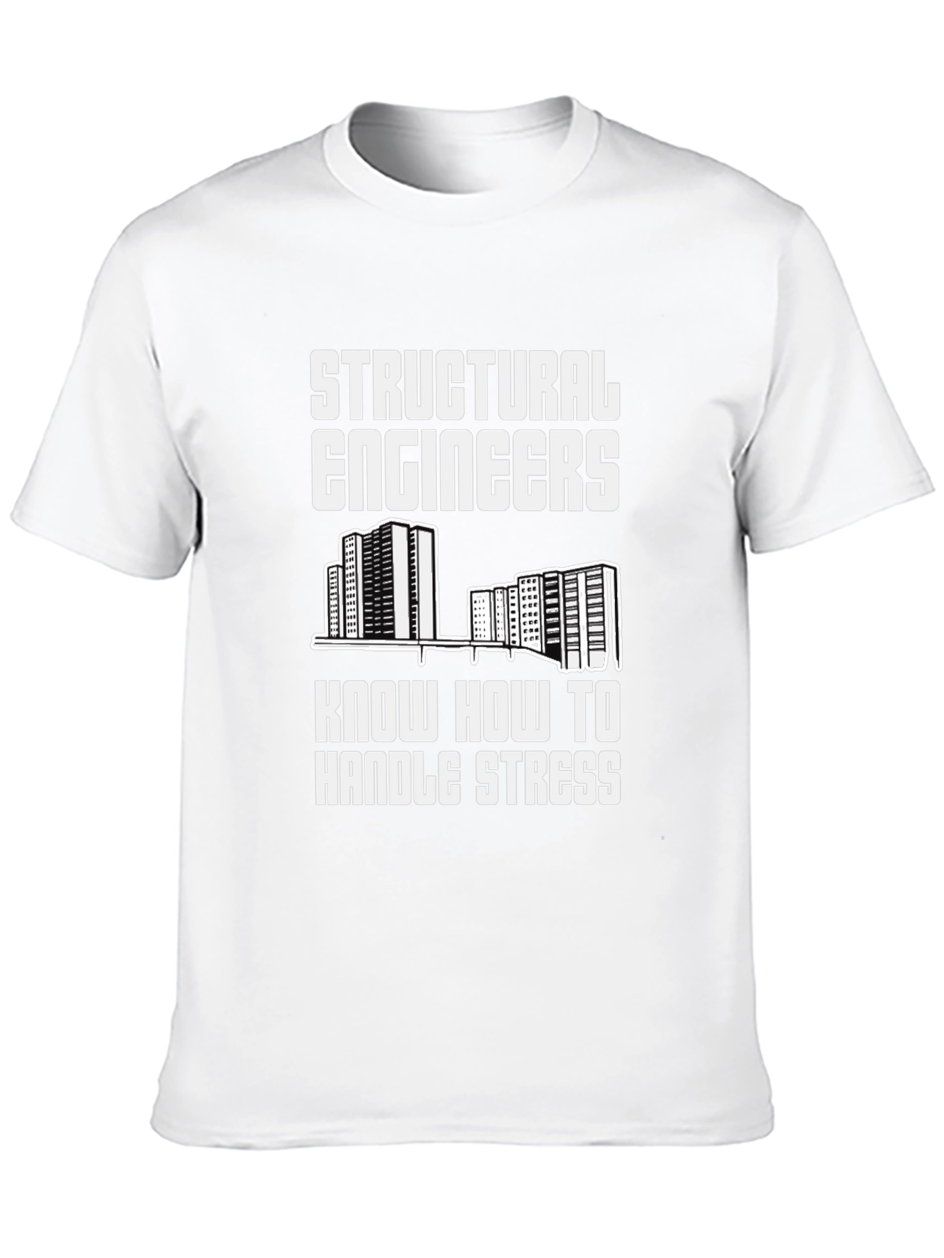 Black Structural Engineer Stress T-Shirt - Black view 10