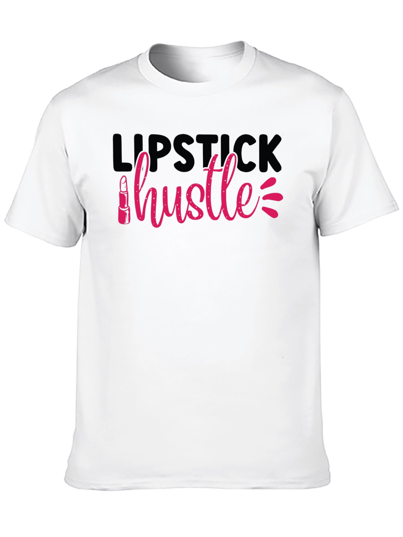 Black Lipstick Hustle Graphic Tee - Unisex Cotton T-Shirt view 10