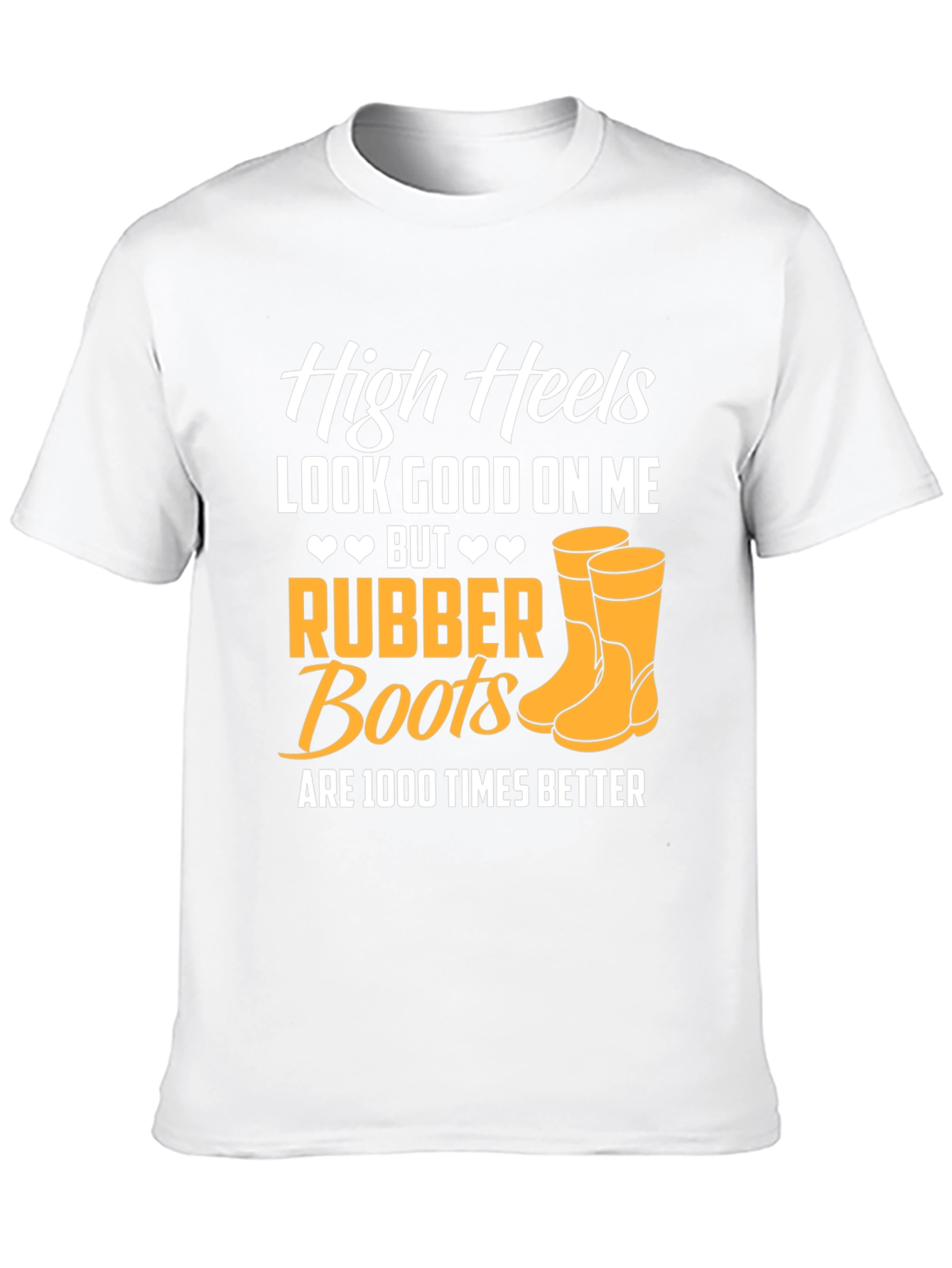 Black Rubber Boots Graphic T-Shirt view 10