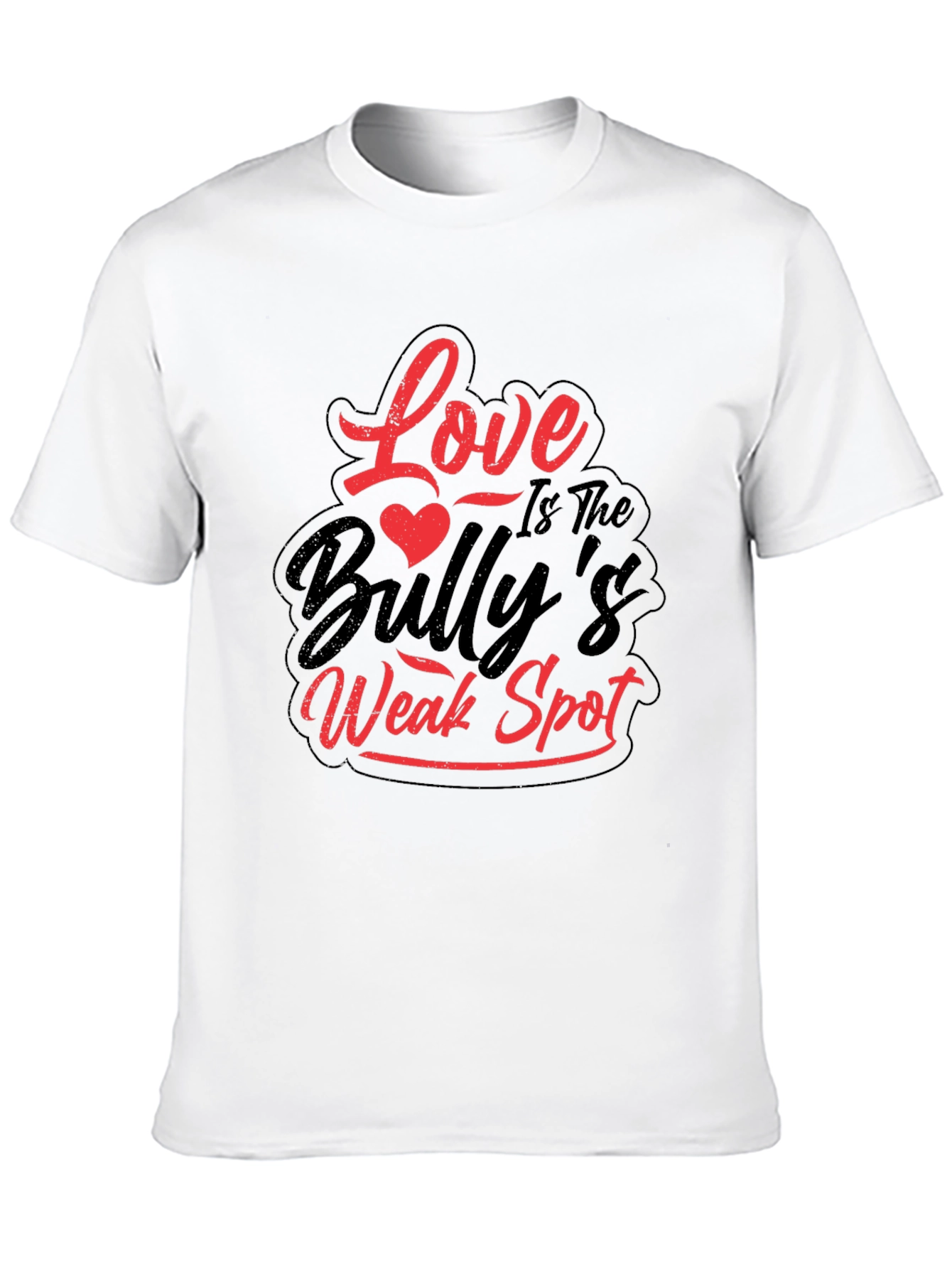 Black Love is The Bully's Weak Spot Black T-Shirt view 10